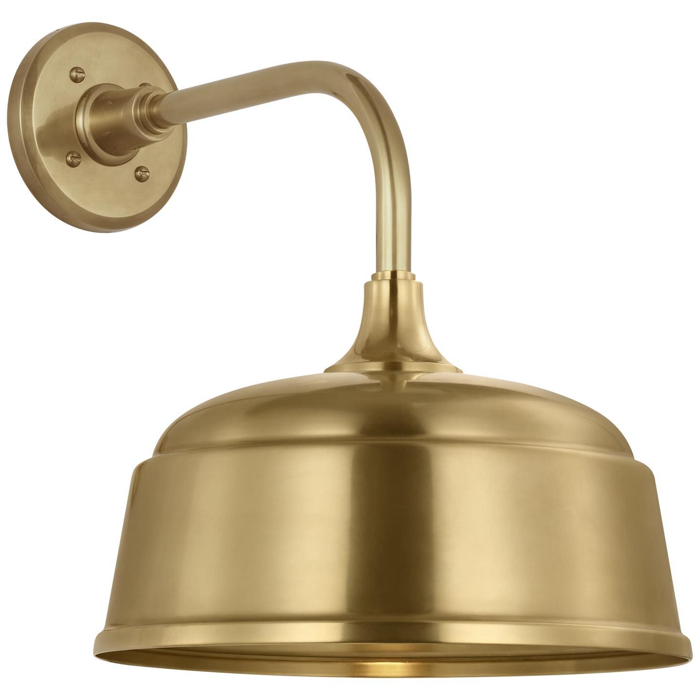 Shown in Hand-Rubbed Antique Brass finish and Hand-Rubbed Antique Brass Rockhouse shade