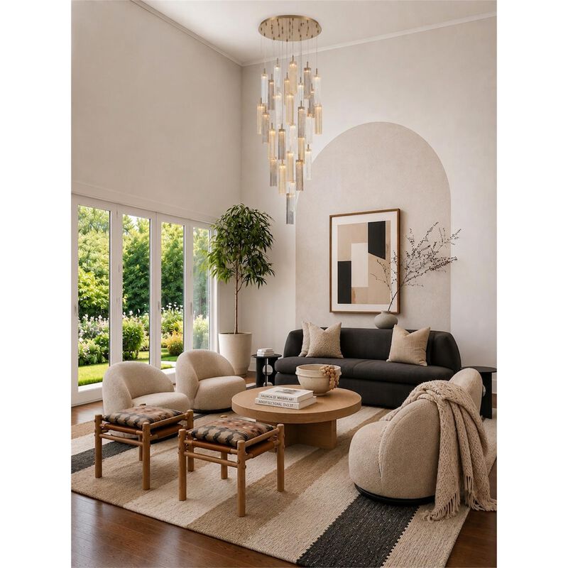 Addis 26 Inch Multi Light Pendant by Crystorama