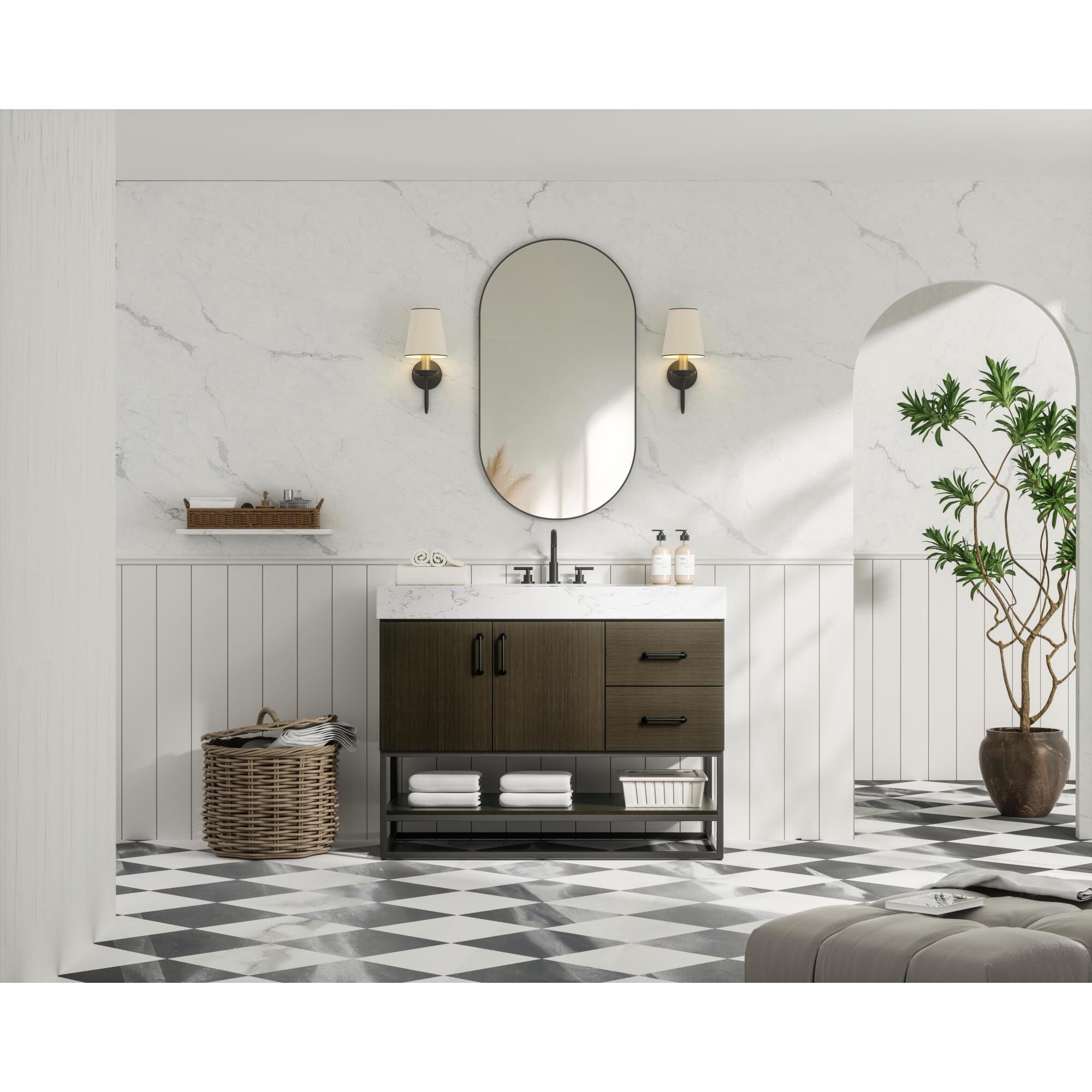 Caroline 42 Inch Bath Vanity by Elegant Dcor