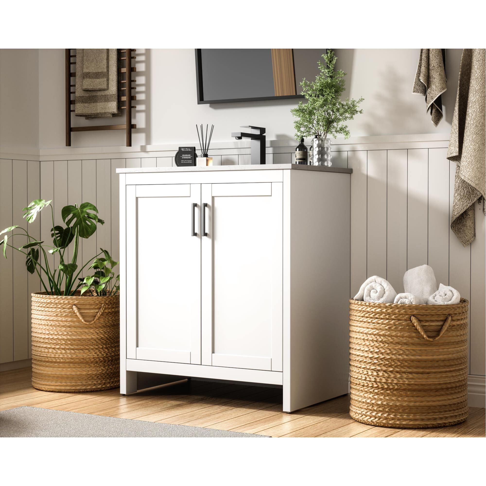 Shown in White finish