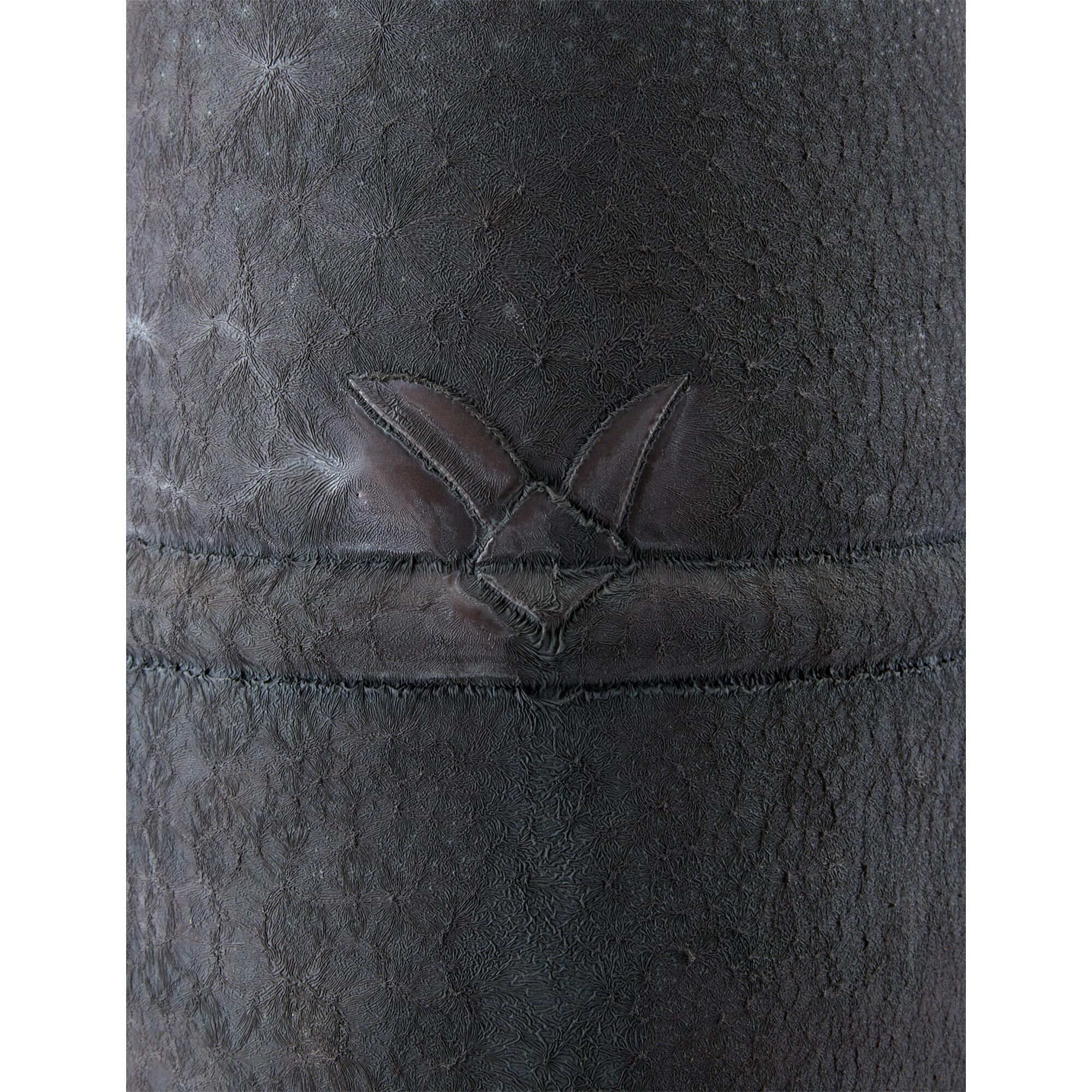 Shown in Satin Dark Gray finish and Natural Linen shade