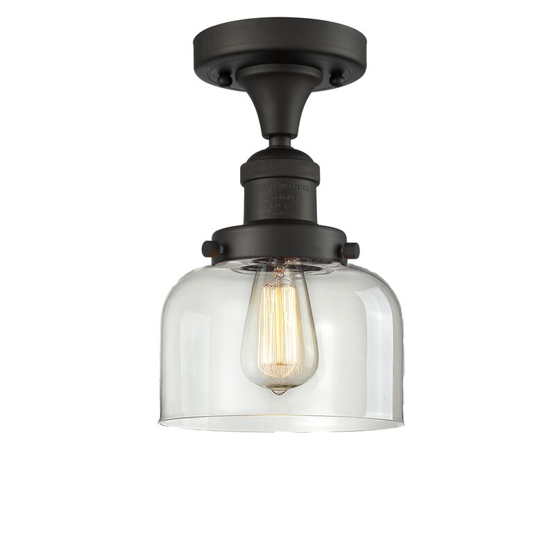 Bruno Marashlian Large Bell 8 Inch 1 Light Semi Flush Mount by Innovations Lighting