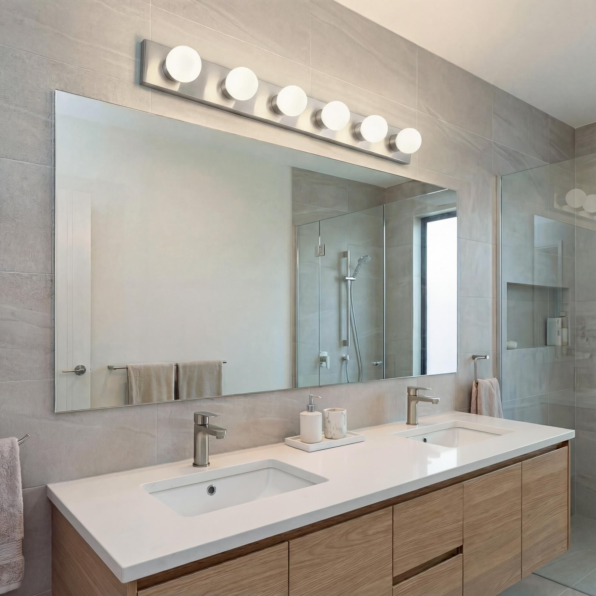 36 Inch 6 Light Bath Vanity Light by Kichler Lighting