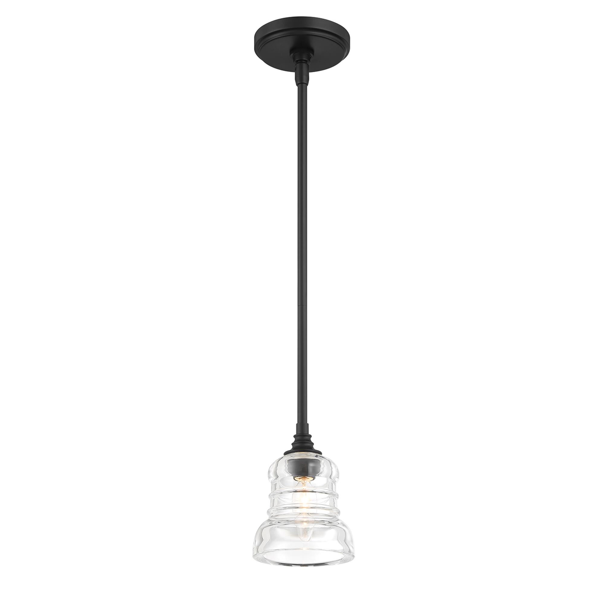 Shown in Matte Black finish and Clear glass
