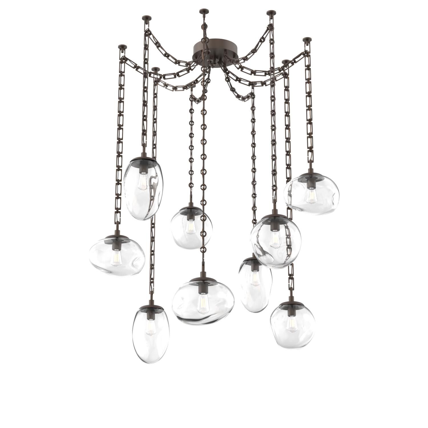 Levi Wilson Cosmos 17 Inch Multi Pendant Light by Hammerton Studio