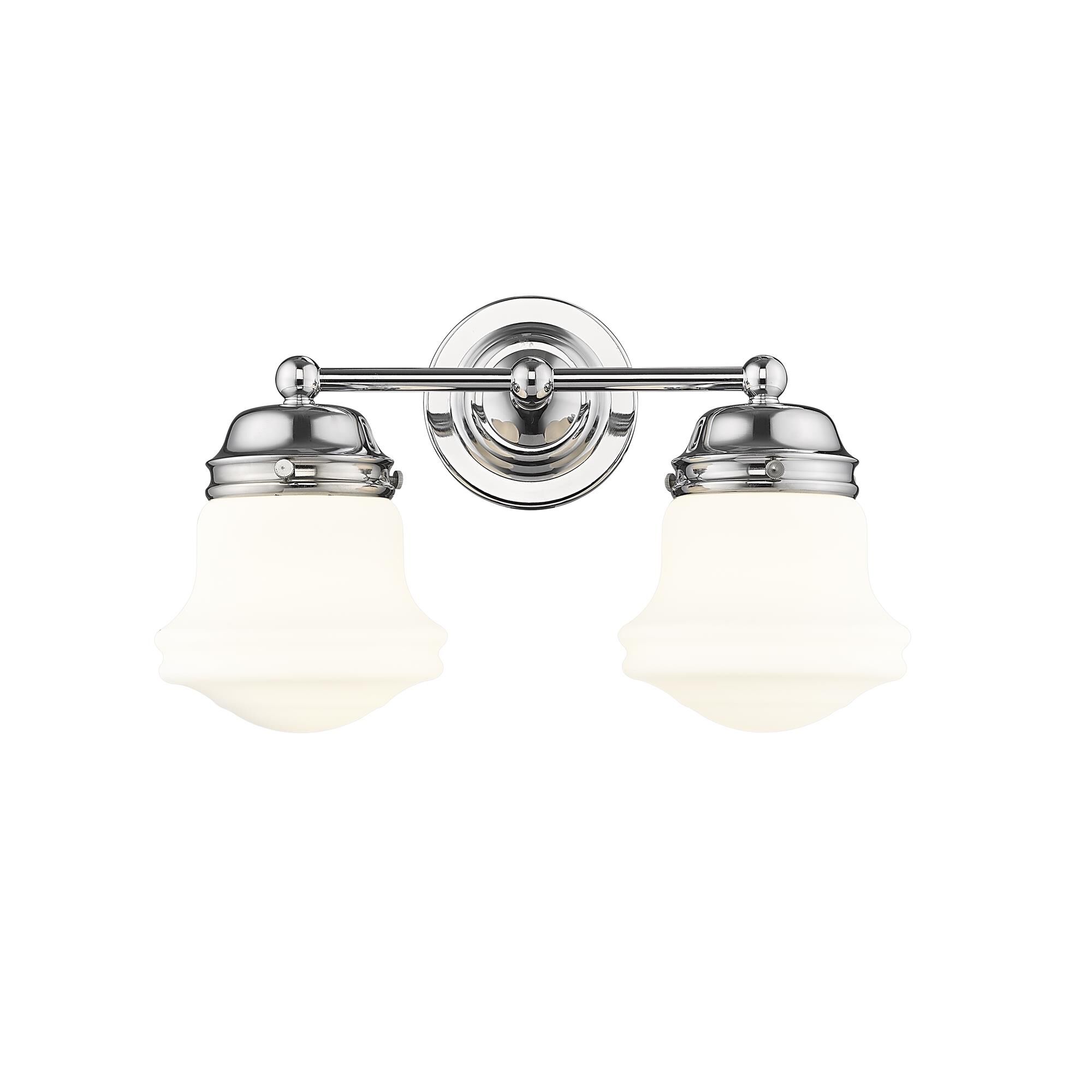 Shown in Chrome finish and Matte Opal glass and Matte Opal shade