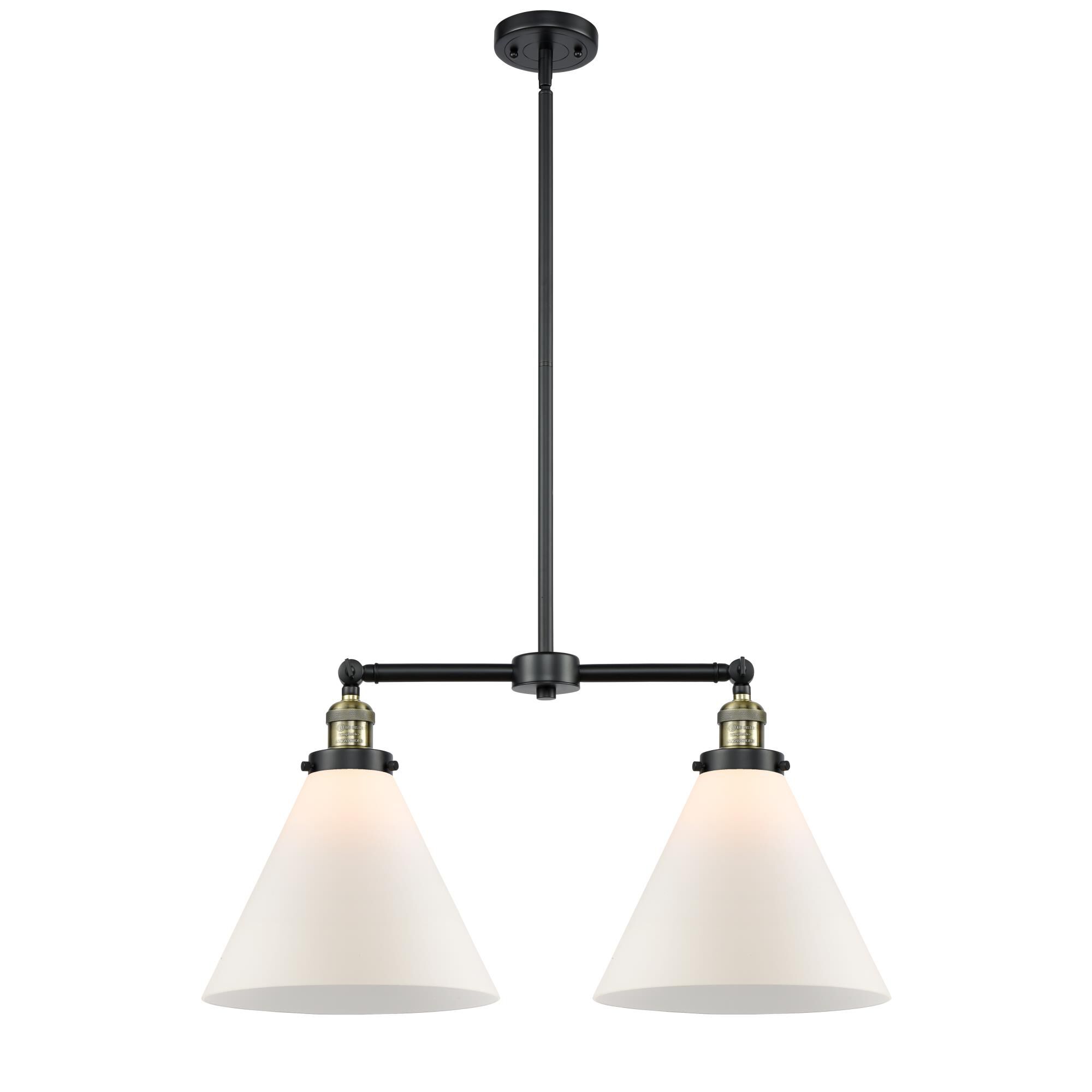 Bruno Marashlian X-Large Cone 21 Inch 2 Light Mini Chandelier by Innovations Lighting