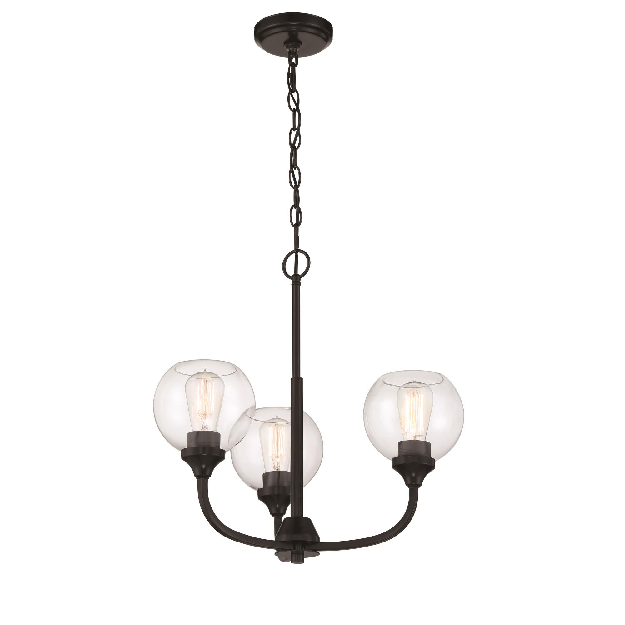 Glenda 20 Inch 3 Light Mini Chandelier by Craftmade