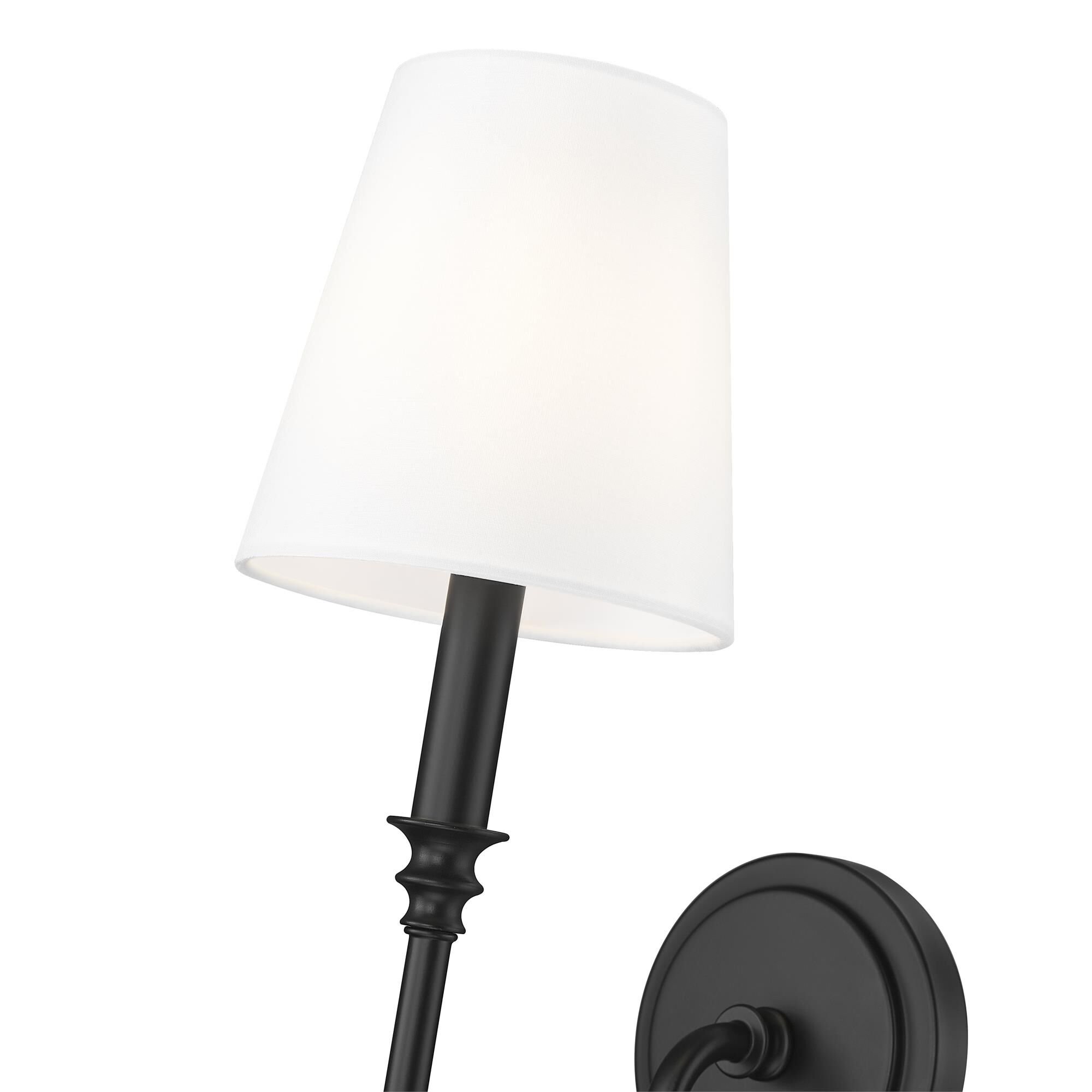 Shown in Matte Black finish and White glass