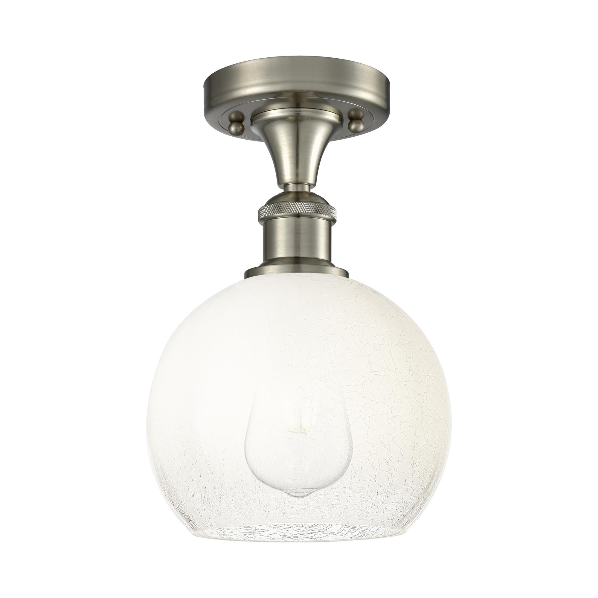 Shown in Brushed Satin Nickel finish and Opal glass