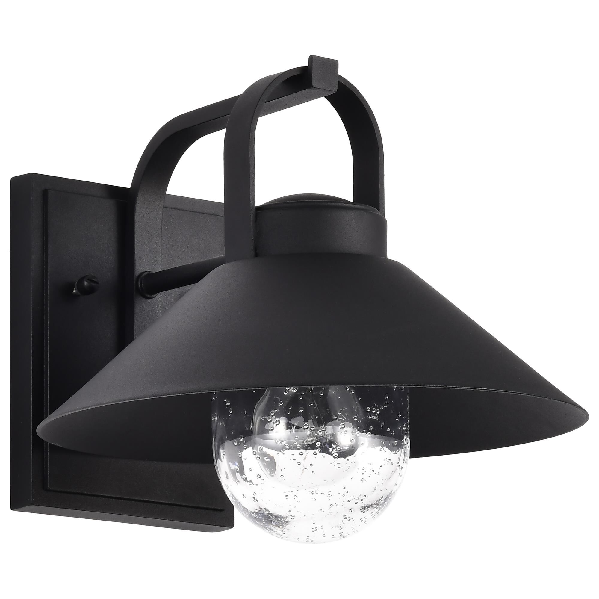 Shown in Black finish and Clear Seeded glass