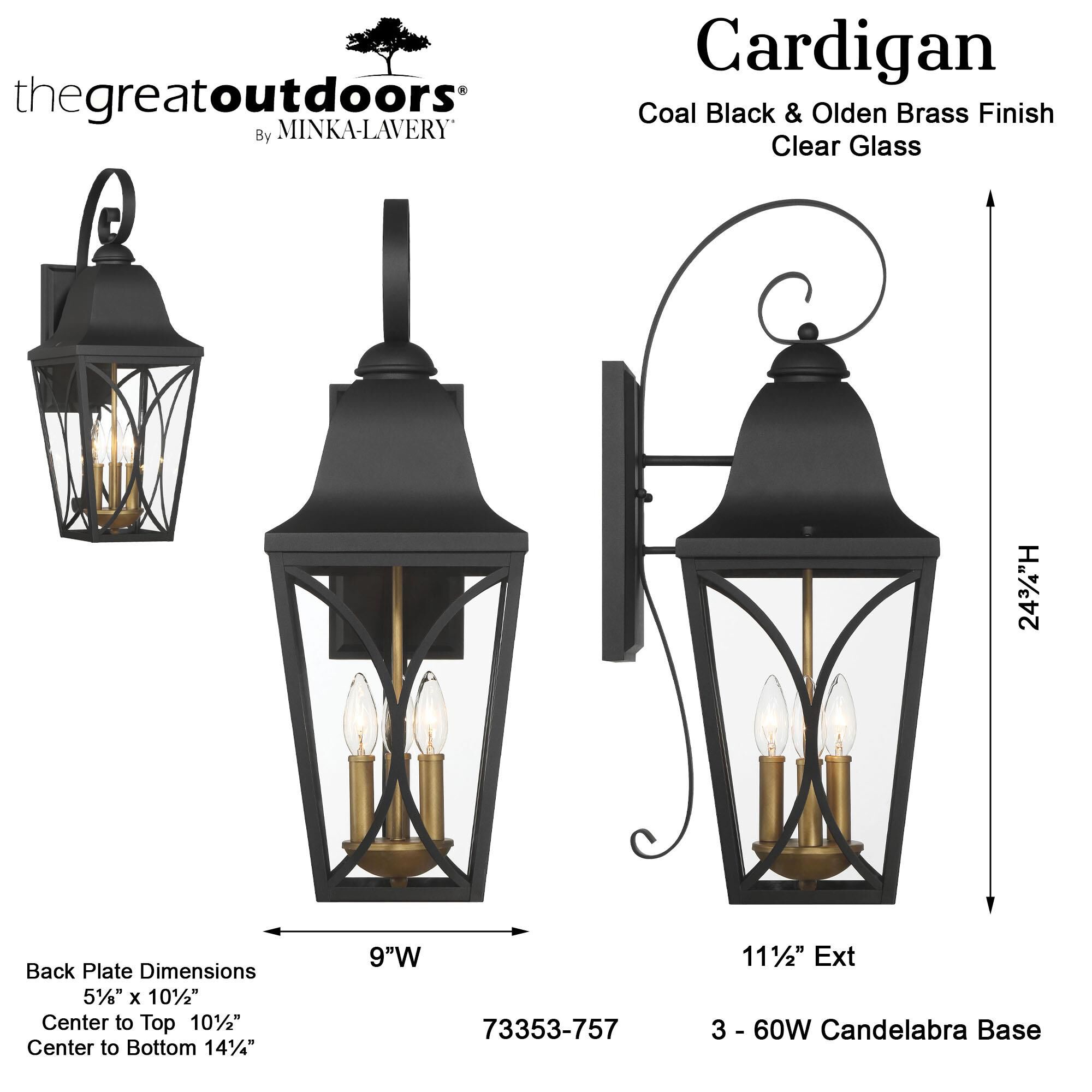 Cardigan 24 Inch Outdoor Wall Light by Minka Lavery