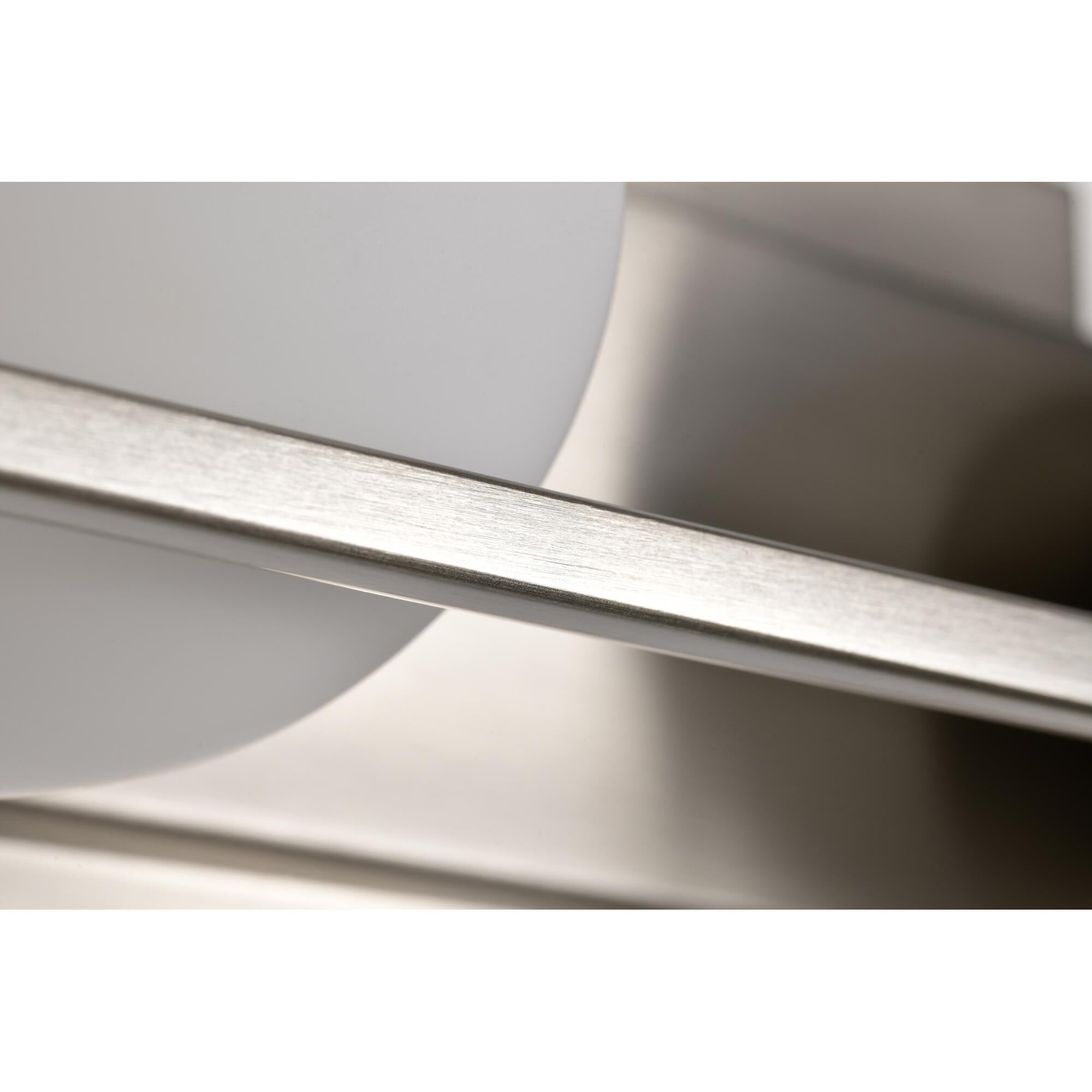 Shown in Brushed Nickel finish and Frost glass