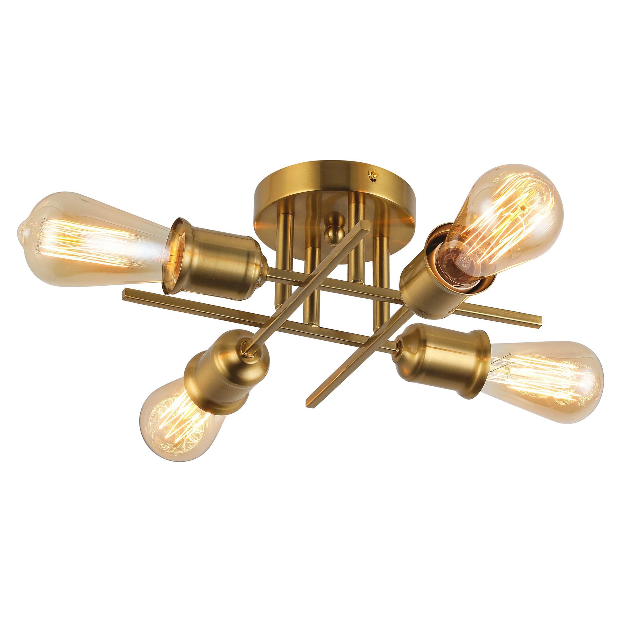 Nebraska 18 Inch 4 Light Semi Flush Mount by Dainolite