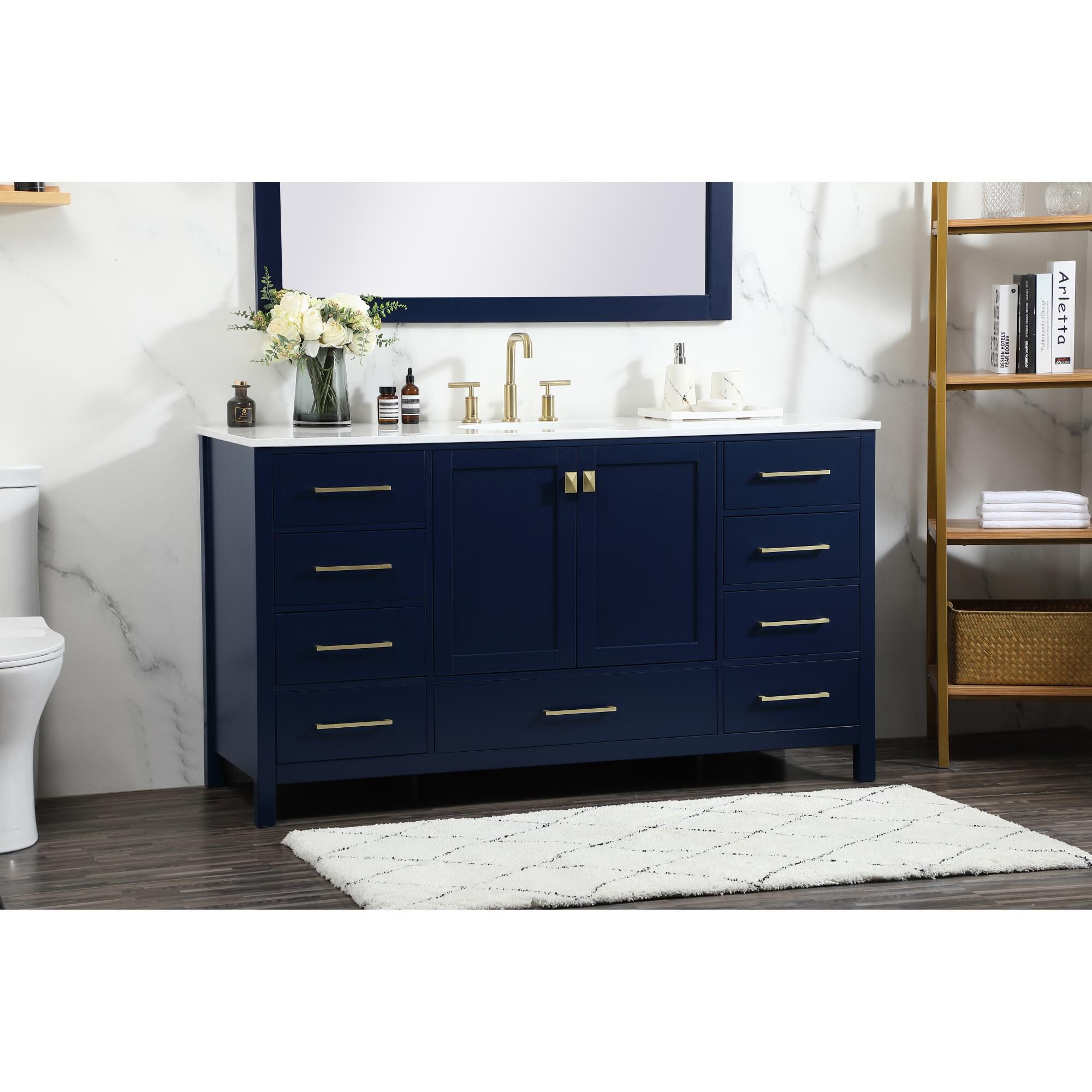 Shown in Blue finish