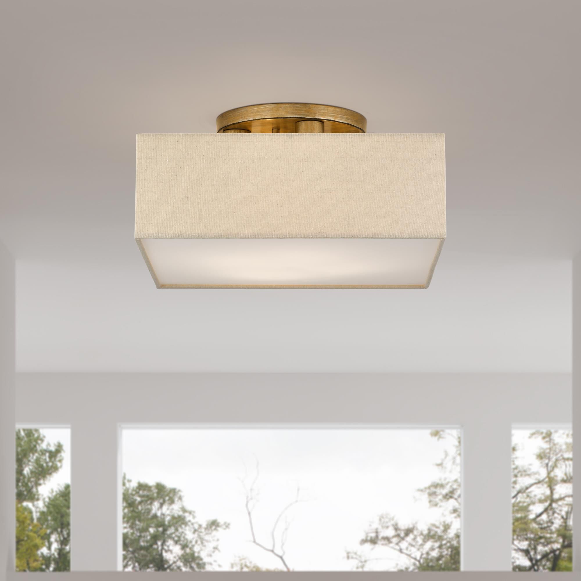 Summit 15 Inch Semi Flush Mount by Livex Lighting