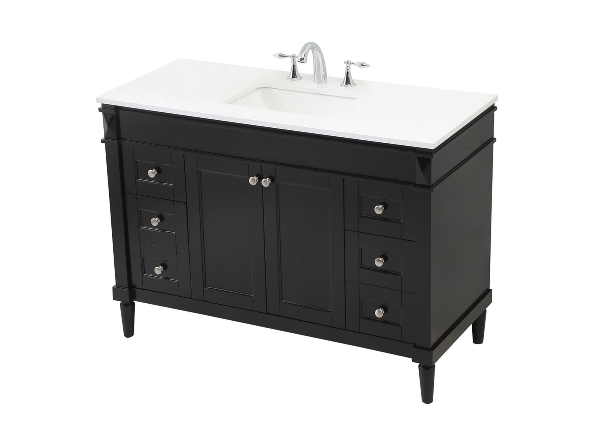 Shown in Black finish and No Backsplash accent