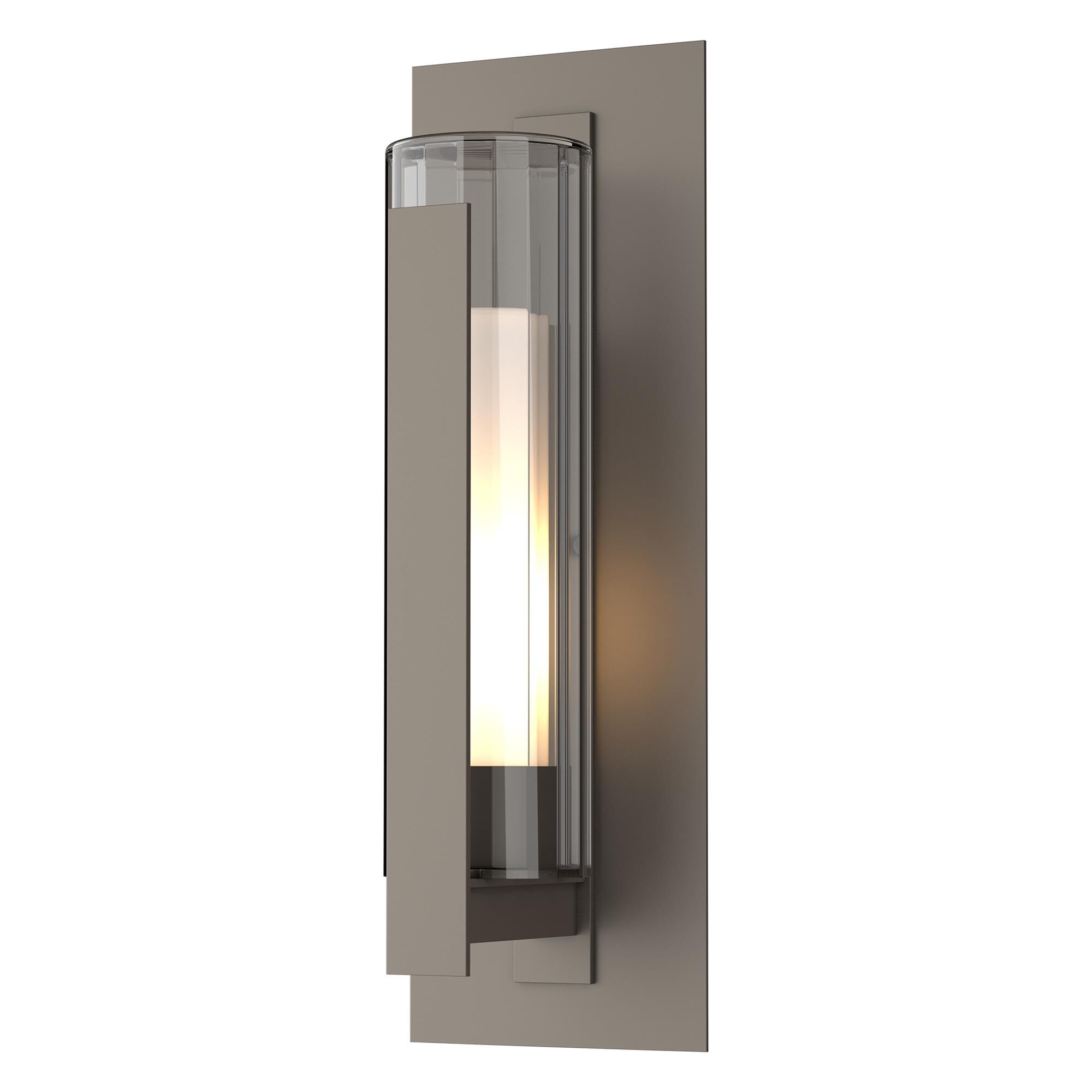 Shown in Coastal Dark Smoke finish and Opal And Clear glass
