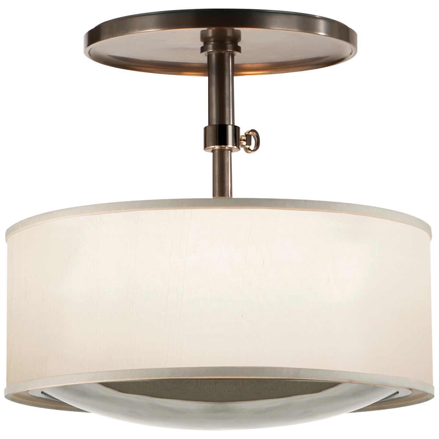 Shown in Bronze finish and Silk shade 