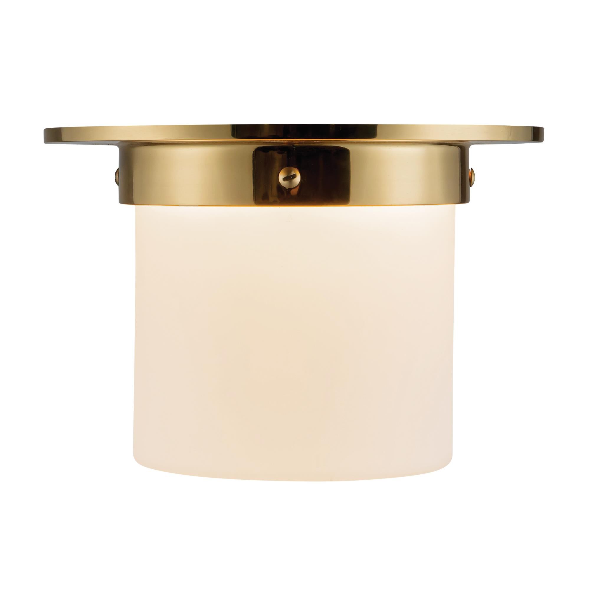 Shown in Patina Brass finish and Matte Opal glass