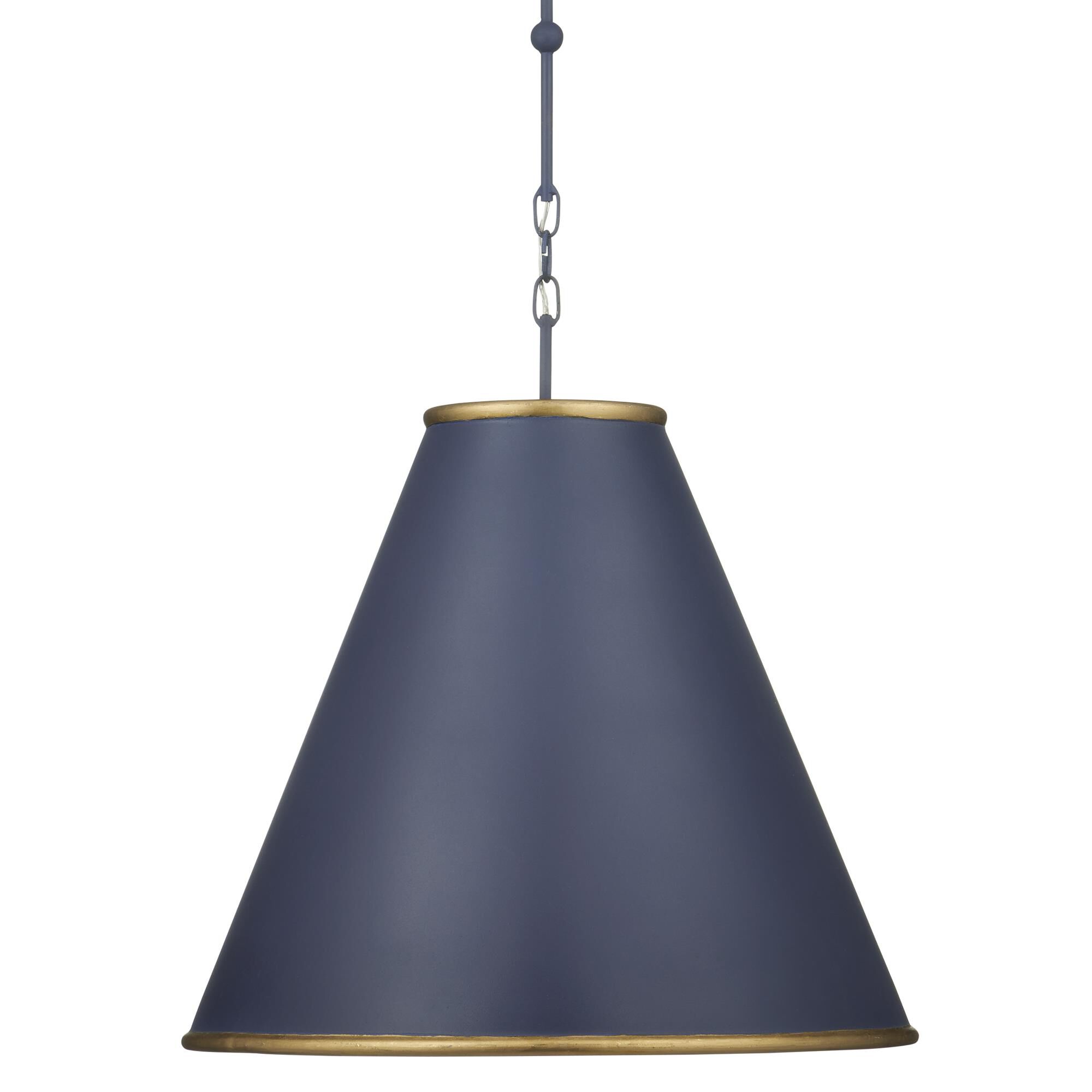 Shown in Hiroshi Dark Blue/Contemporary Gold Leaf/Gold finish