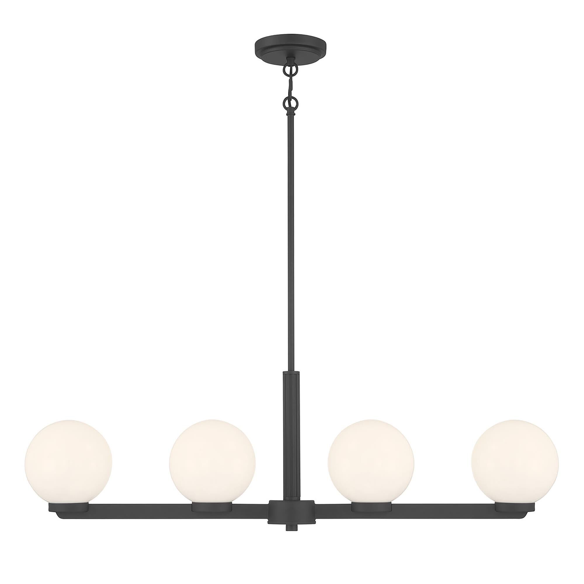 Shown in Matte Black finish and Shiny Opal glass