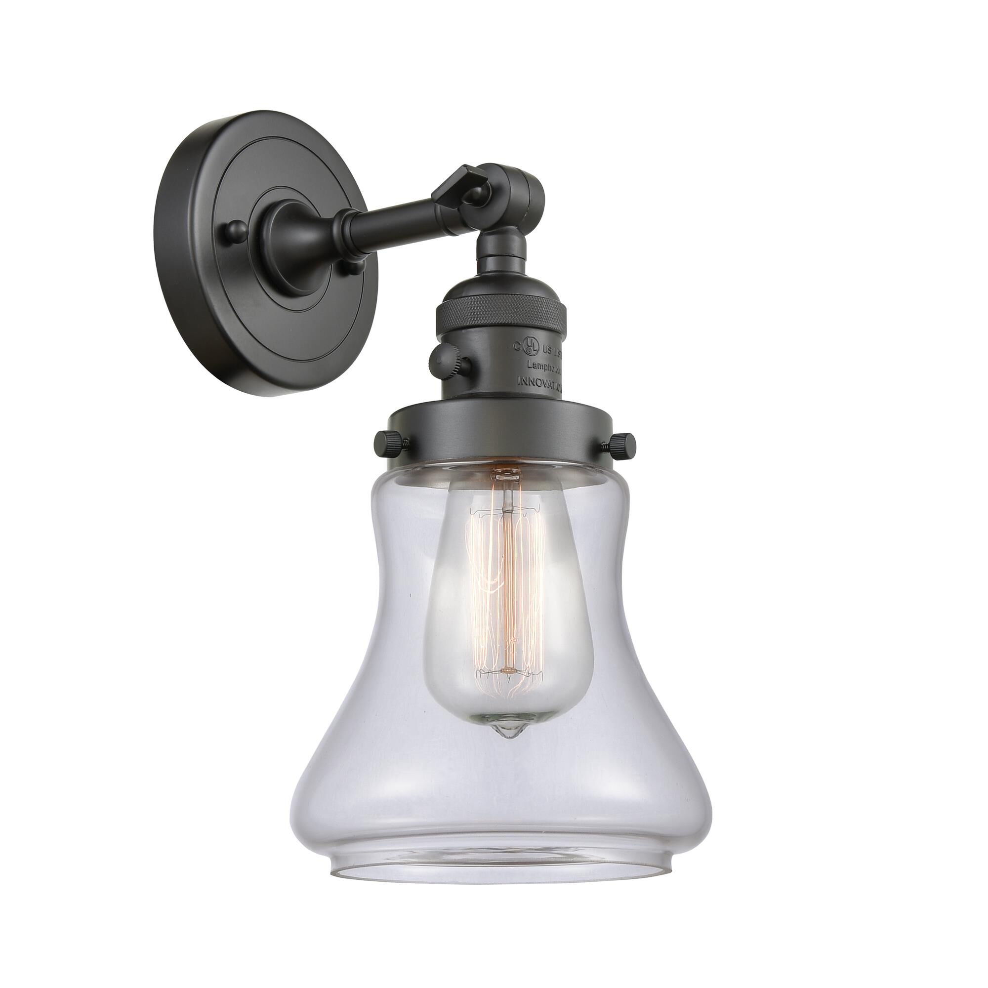 Shown in Oil Rubbed Bronze finish and Clear glass
