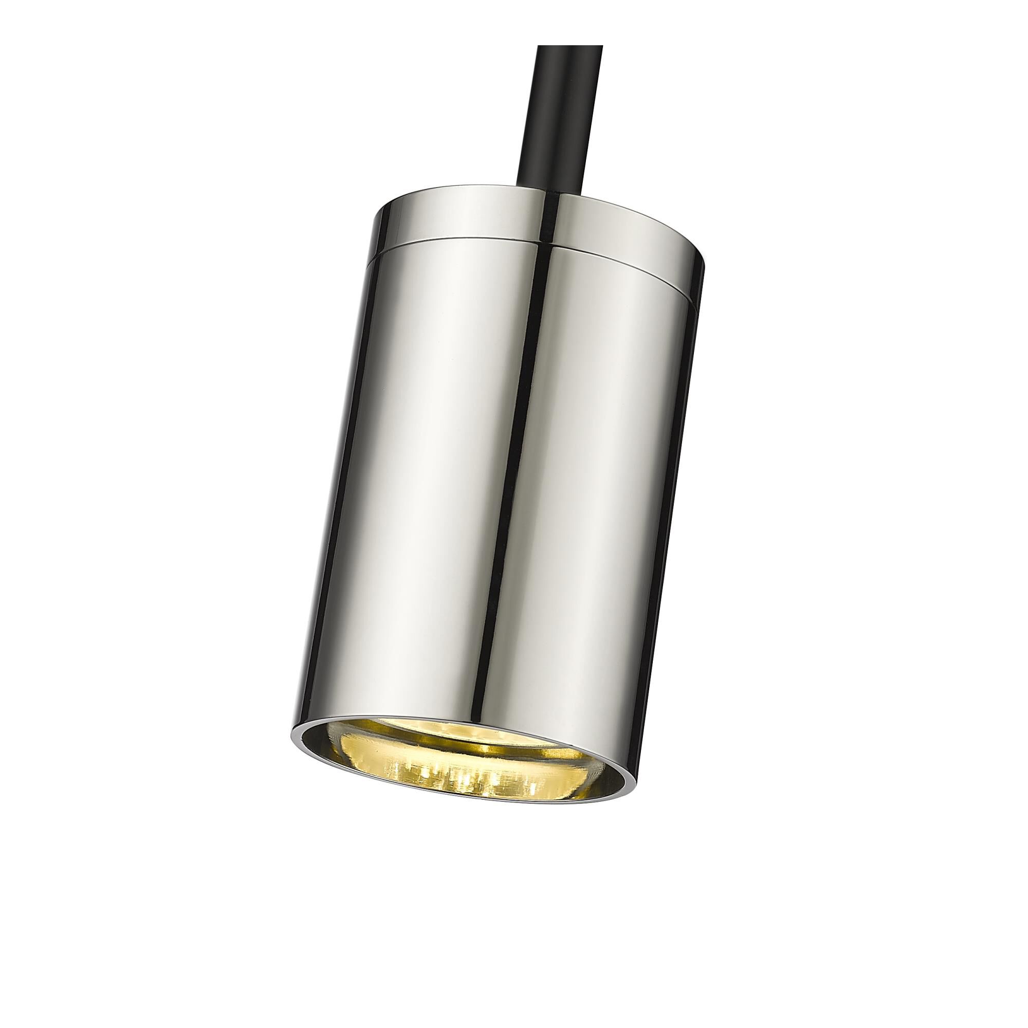 Shown in Mate Black And Polished Nickel finish