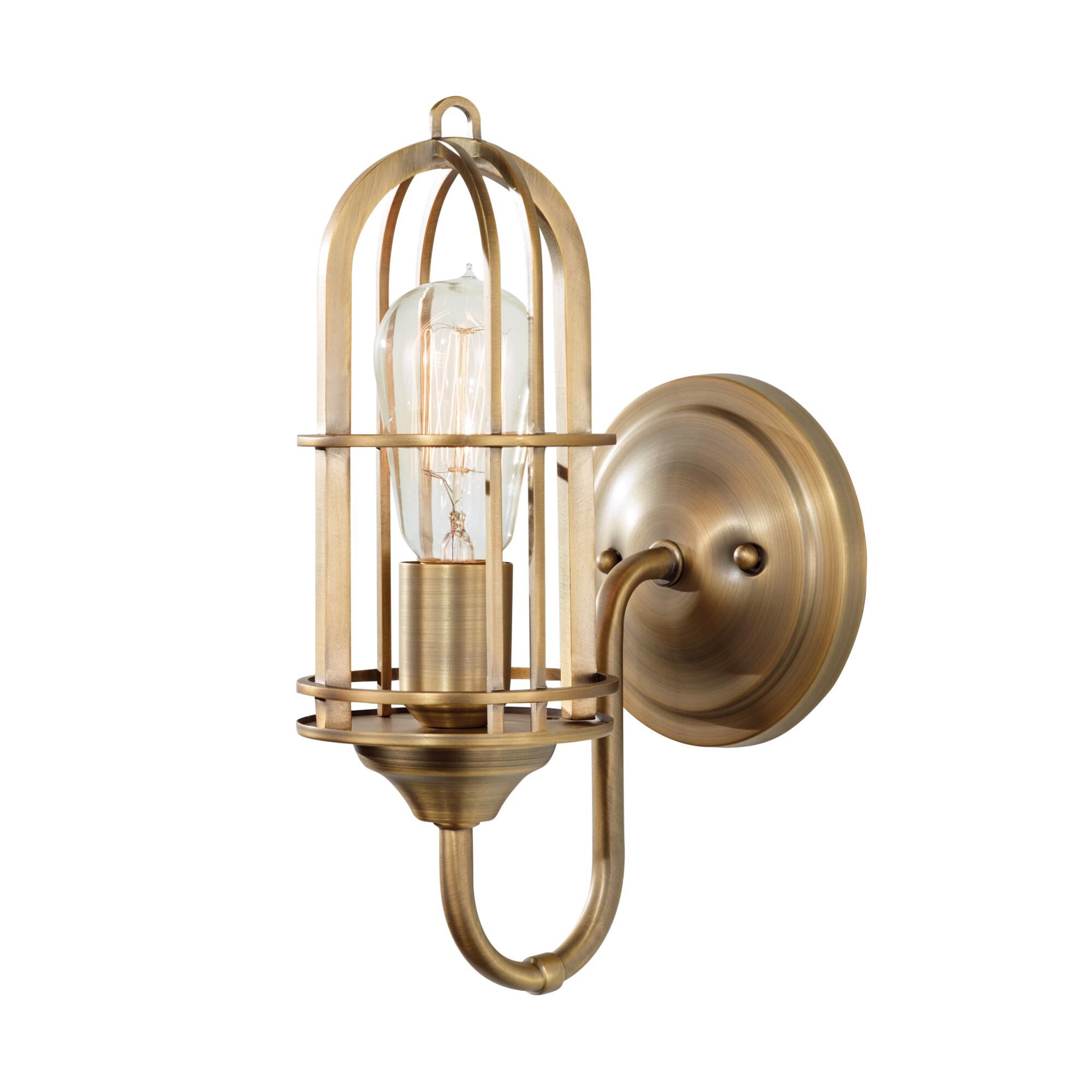Shown in Dark Antique Brass finish and Die Cast Zinc shade