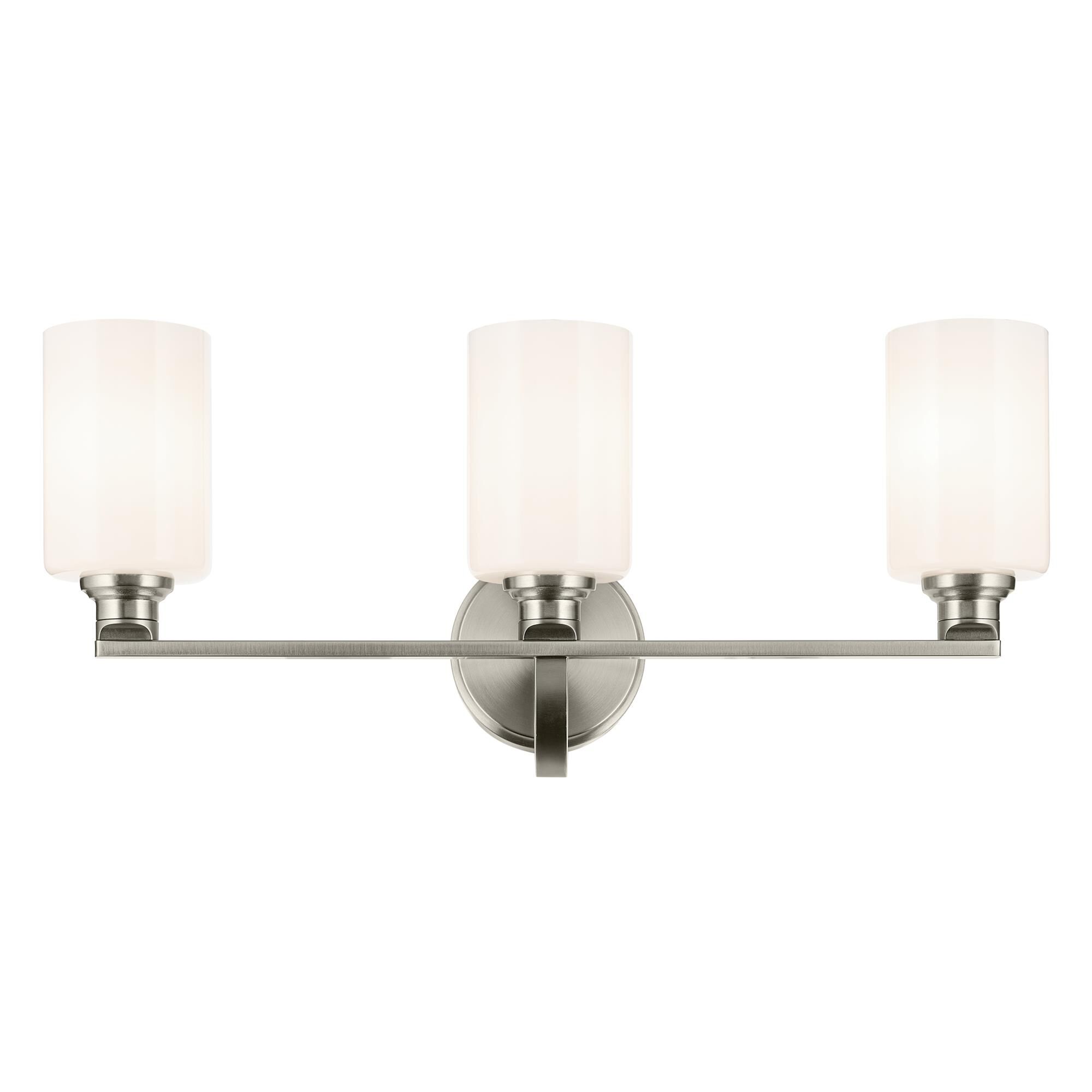 Shown in Brushed Nickel finish and Opal glass