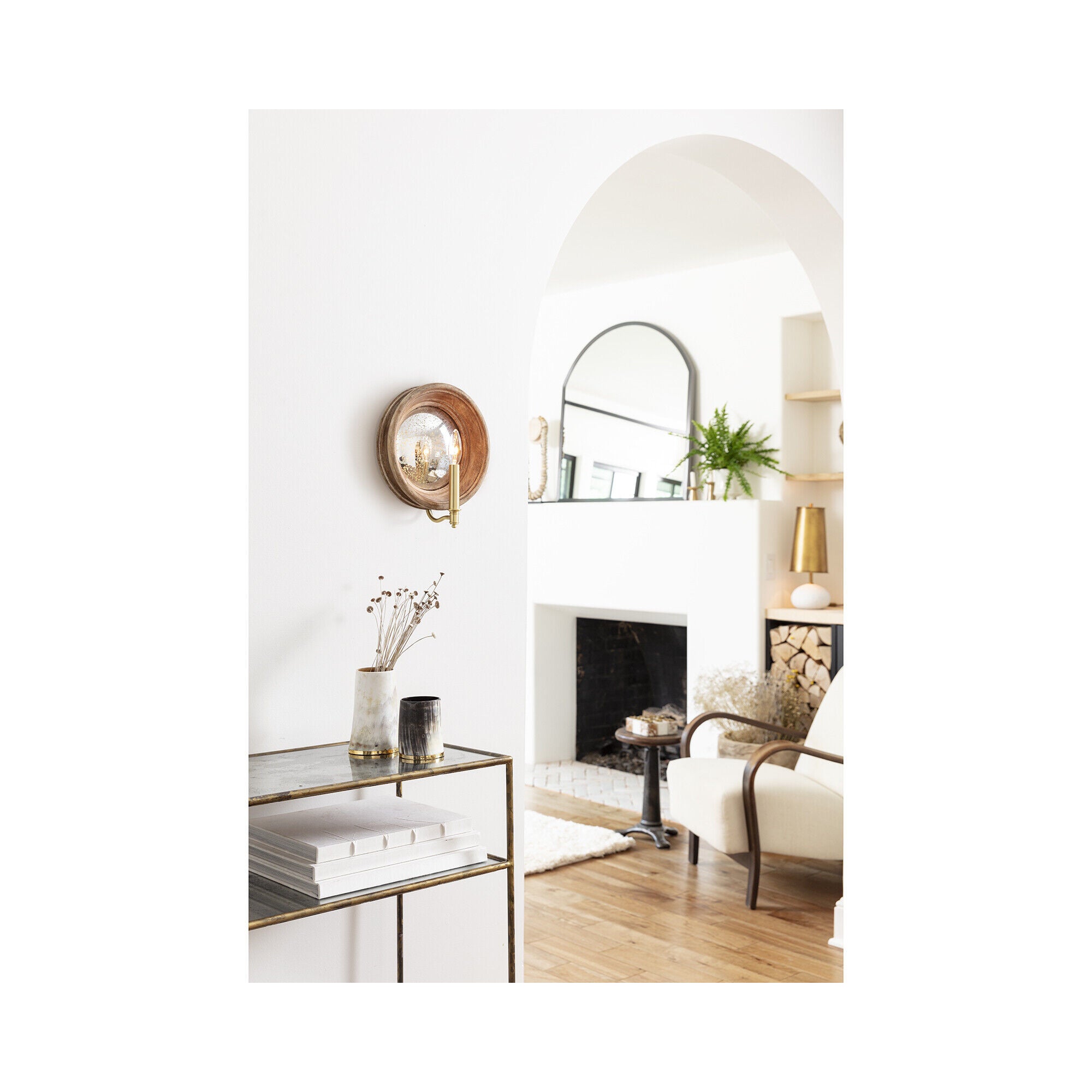 Shown in Natural finish and - None - shade