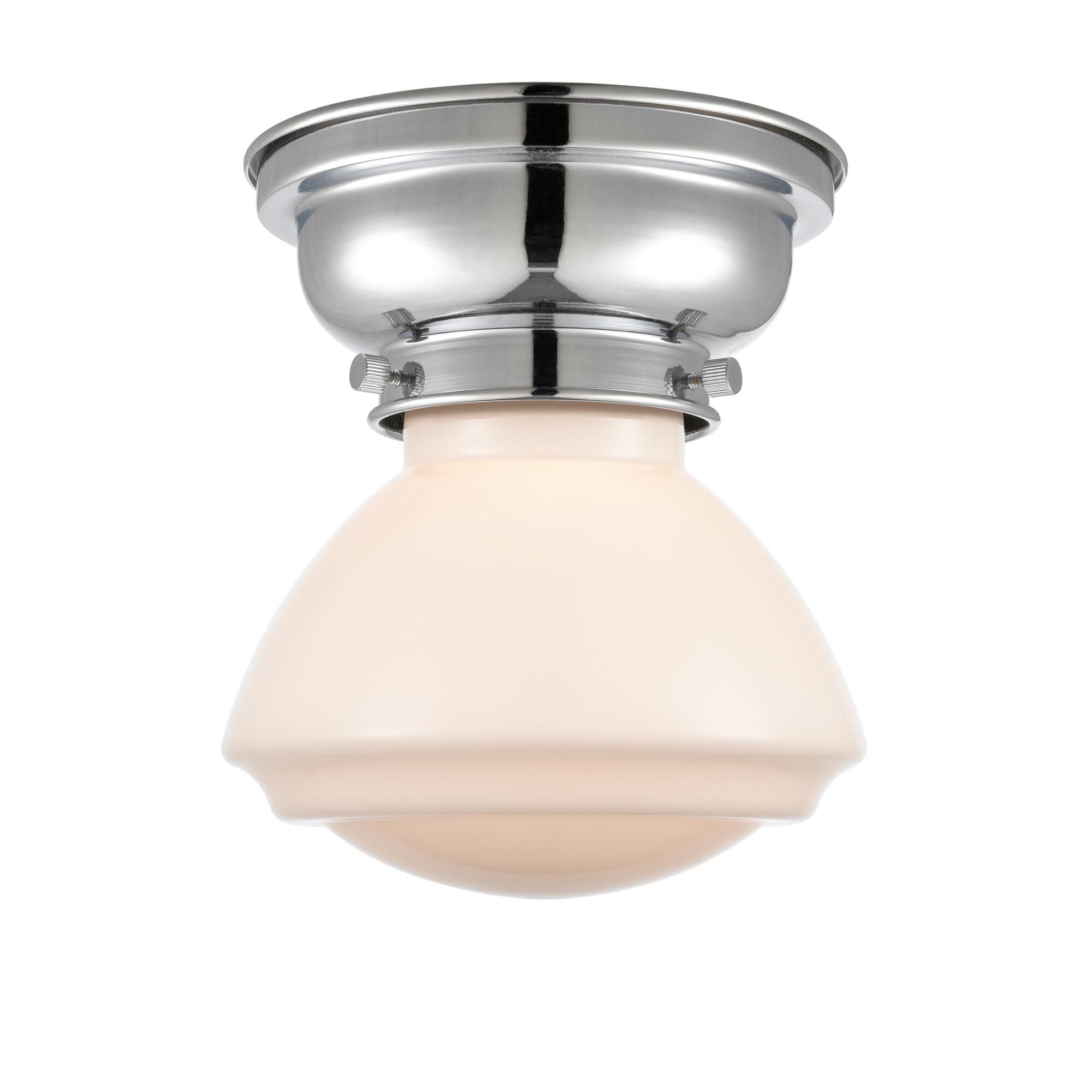 Shown in Polished Chrome finish and Bell glass and Glass shade
