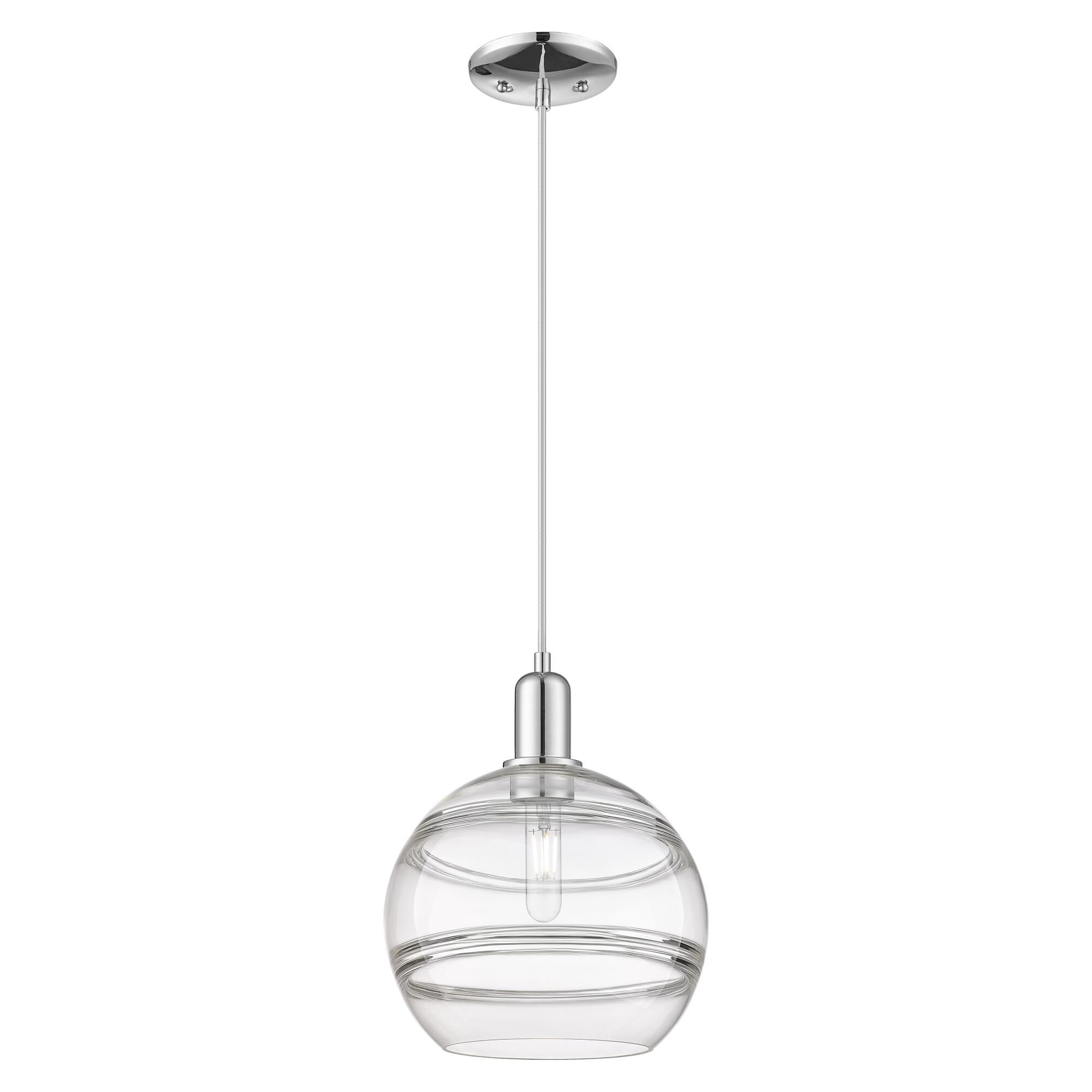 Shown in Polished Chrome finish and Clear glass