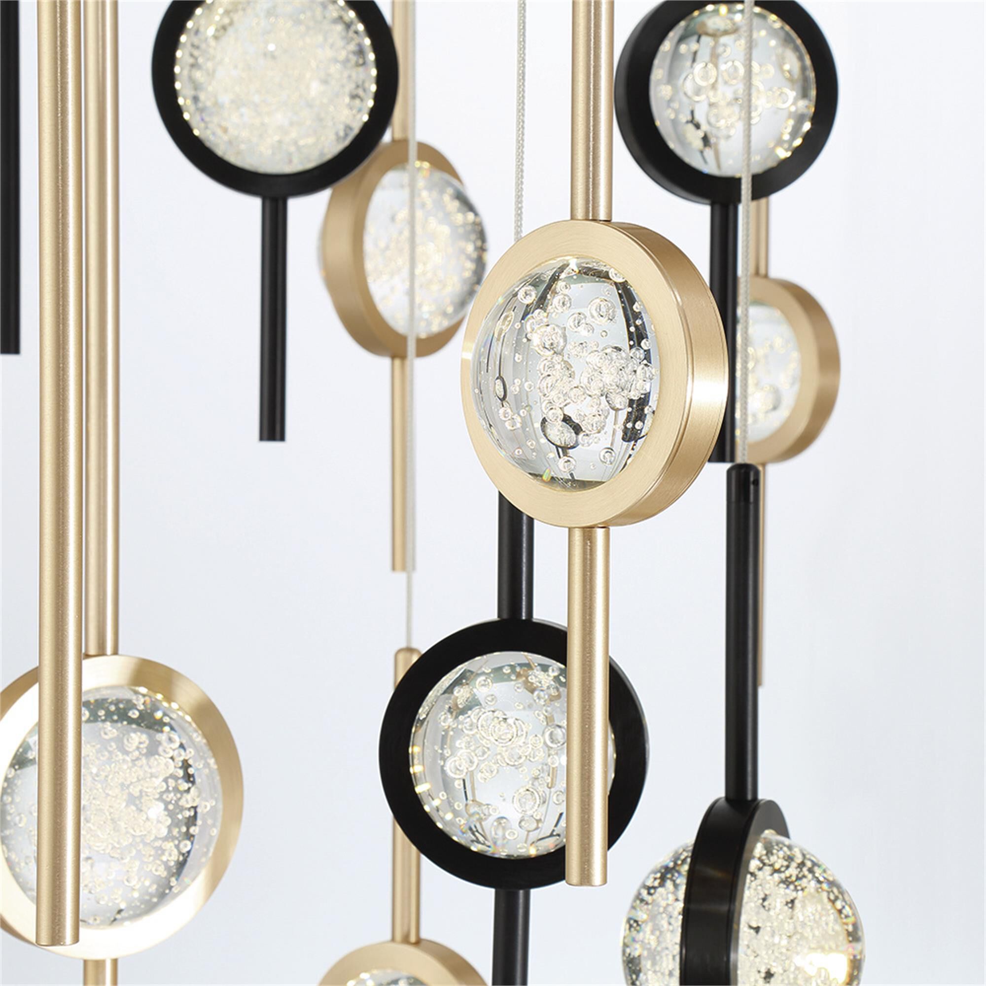 Shown in Mixed Black and Brass finish