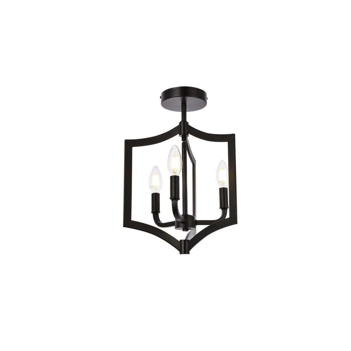 Kiera 12 Inch 3 Light Flush Mount by Elegant Lighting