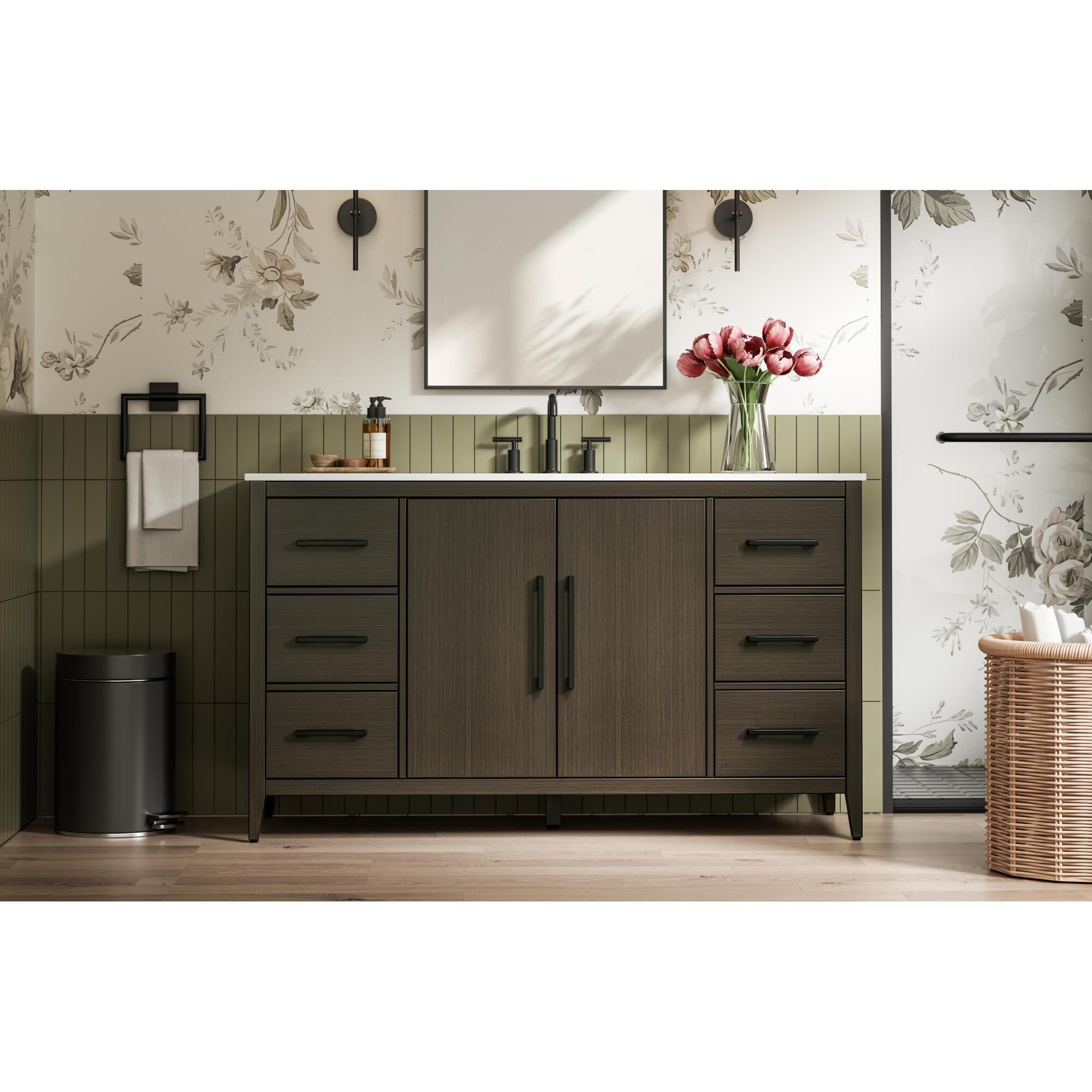 Shown in Mocha Brown finish