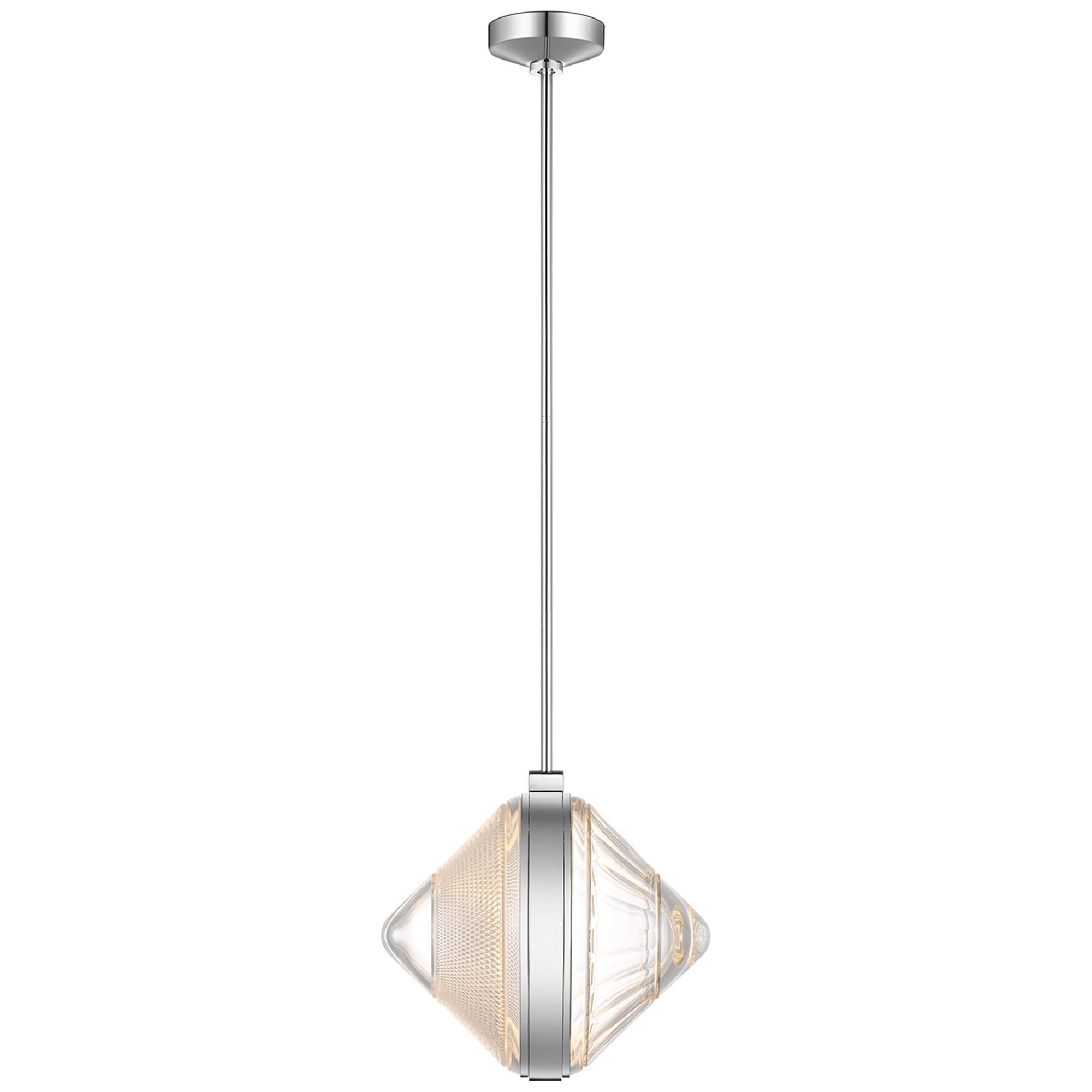 Shown in Polished Nickel finish and Clear crystal