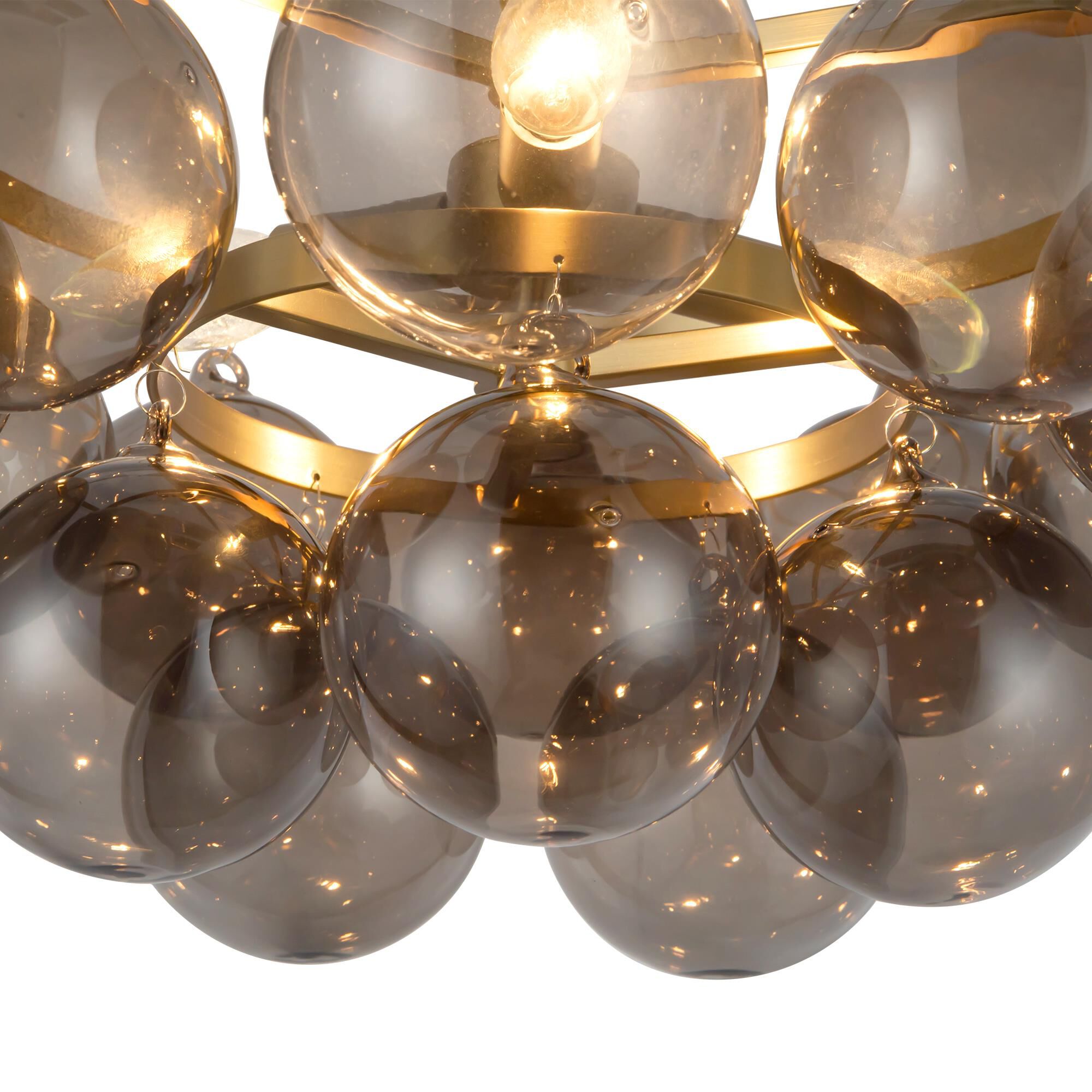 Shown in Brushed Gold finish and Smoked glass