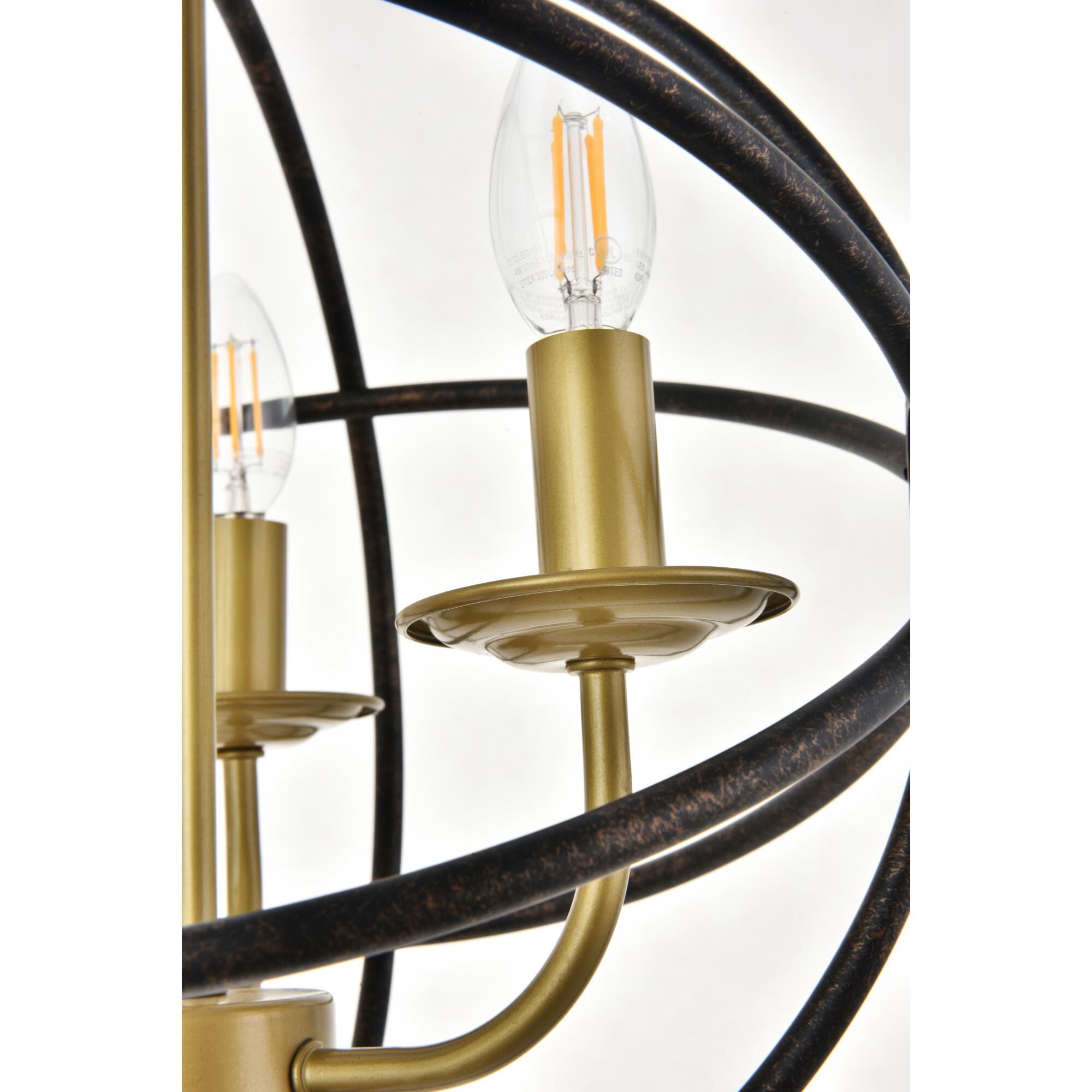 Shown in Brass And Dark Brown finish