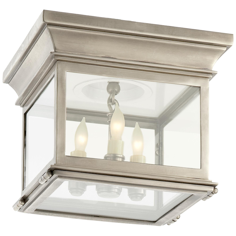 Chapman & Myers Club 9 Inch 3 Light Flush Mount by Visual Comfort Signature Collection