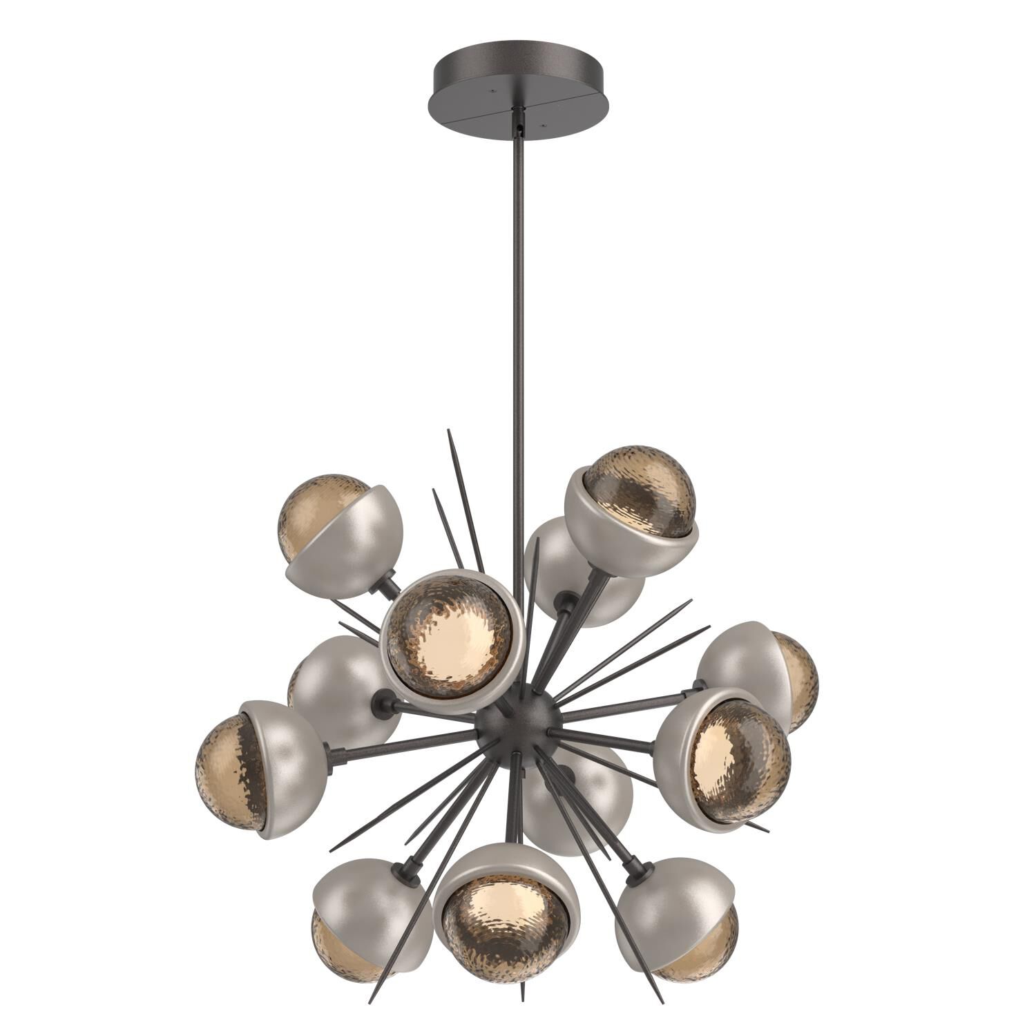 Shown in Graphite finish and Bronze glass and Beige Silver accent