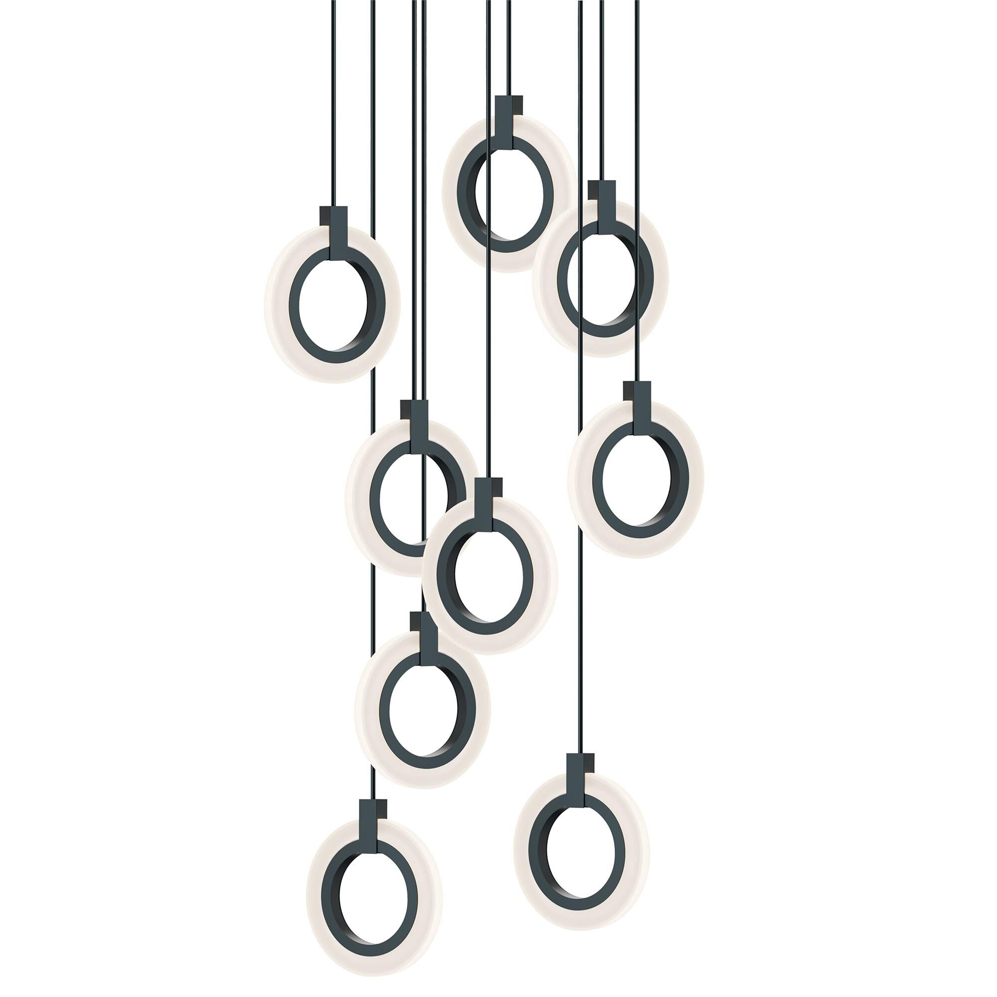 Shown in Black finish and Frosted glass