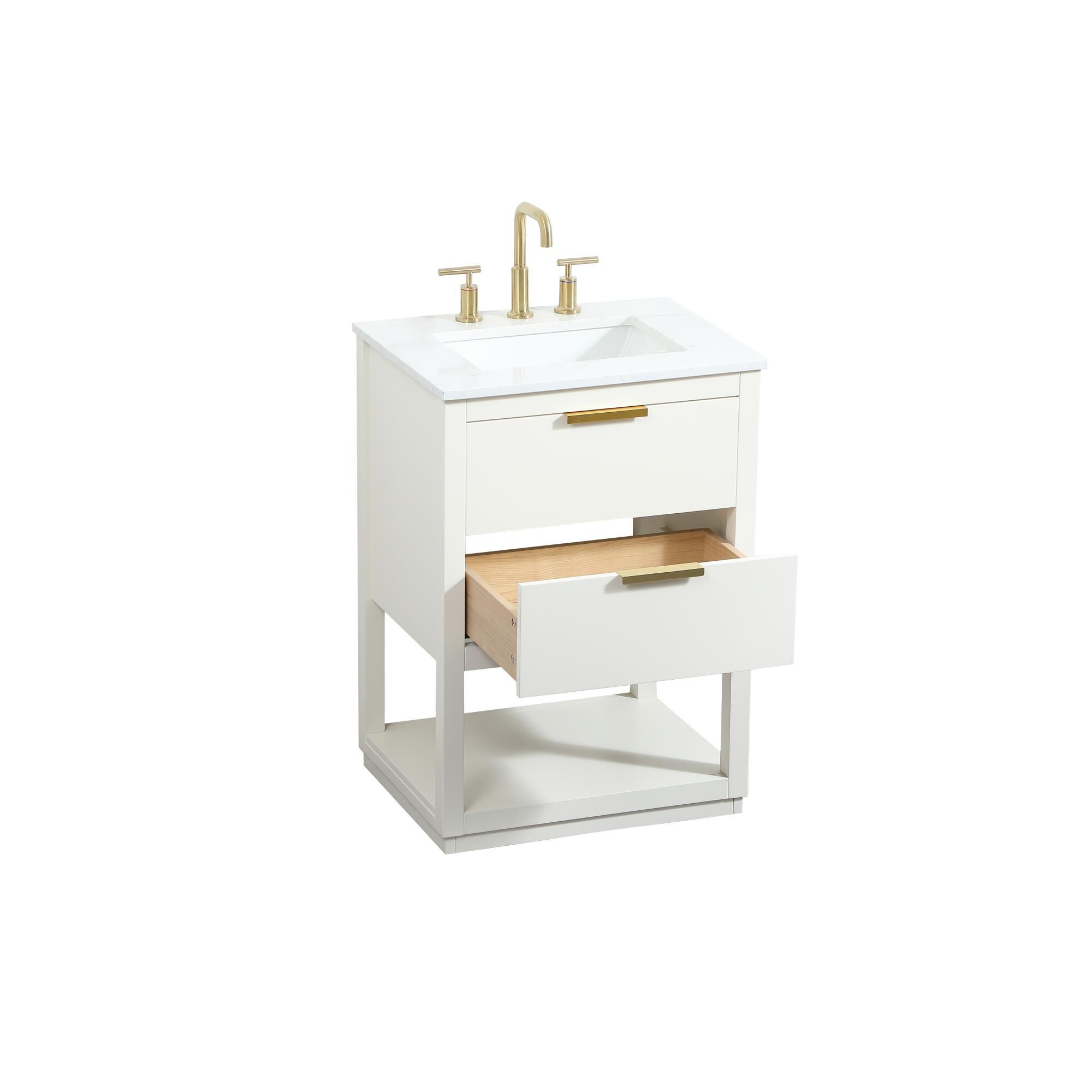 Shown in White finish