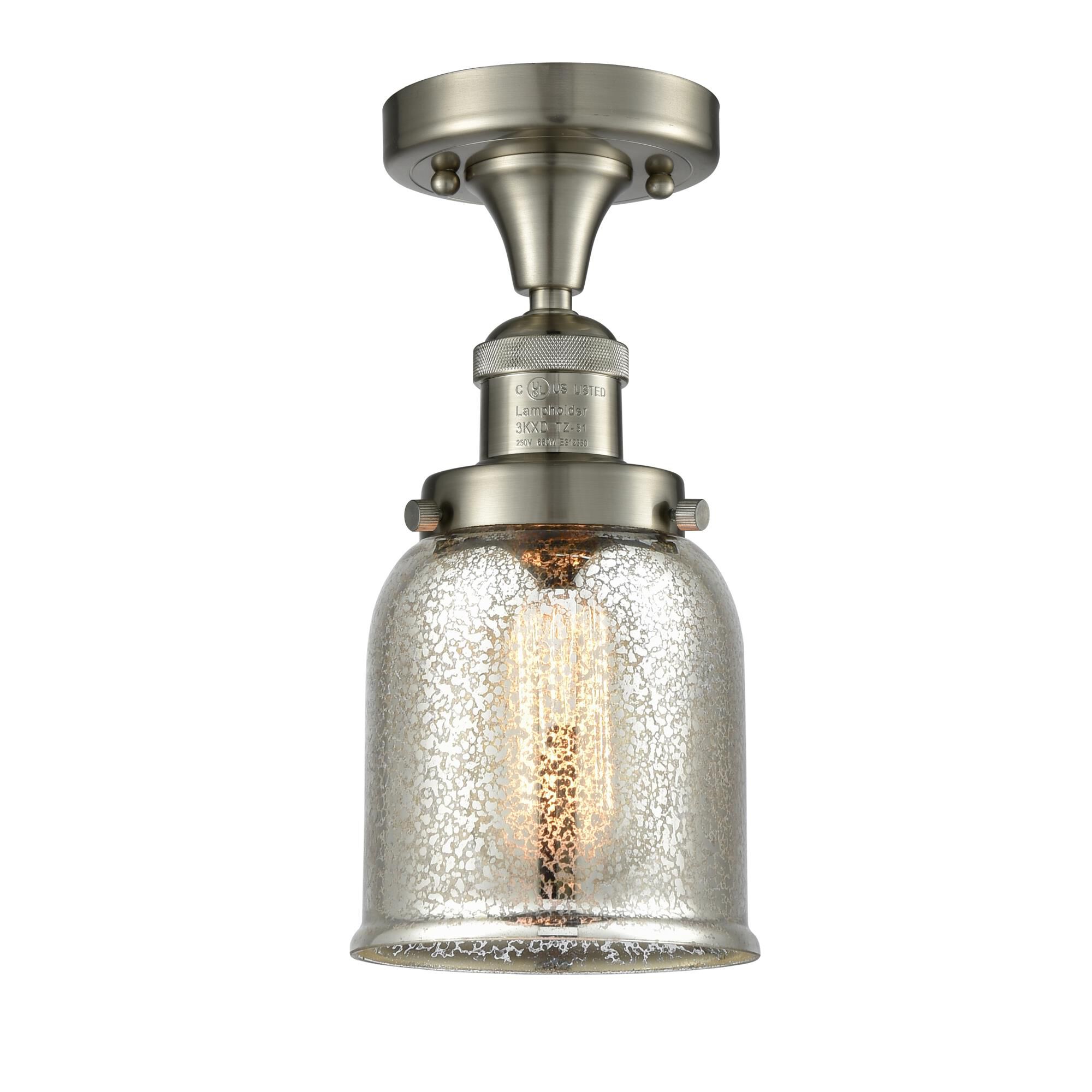 Shown in Brushed Satin Nickel finish and Silver Mercury glass