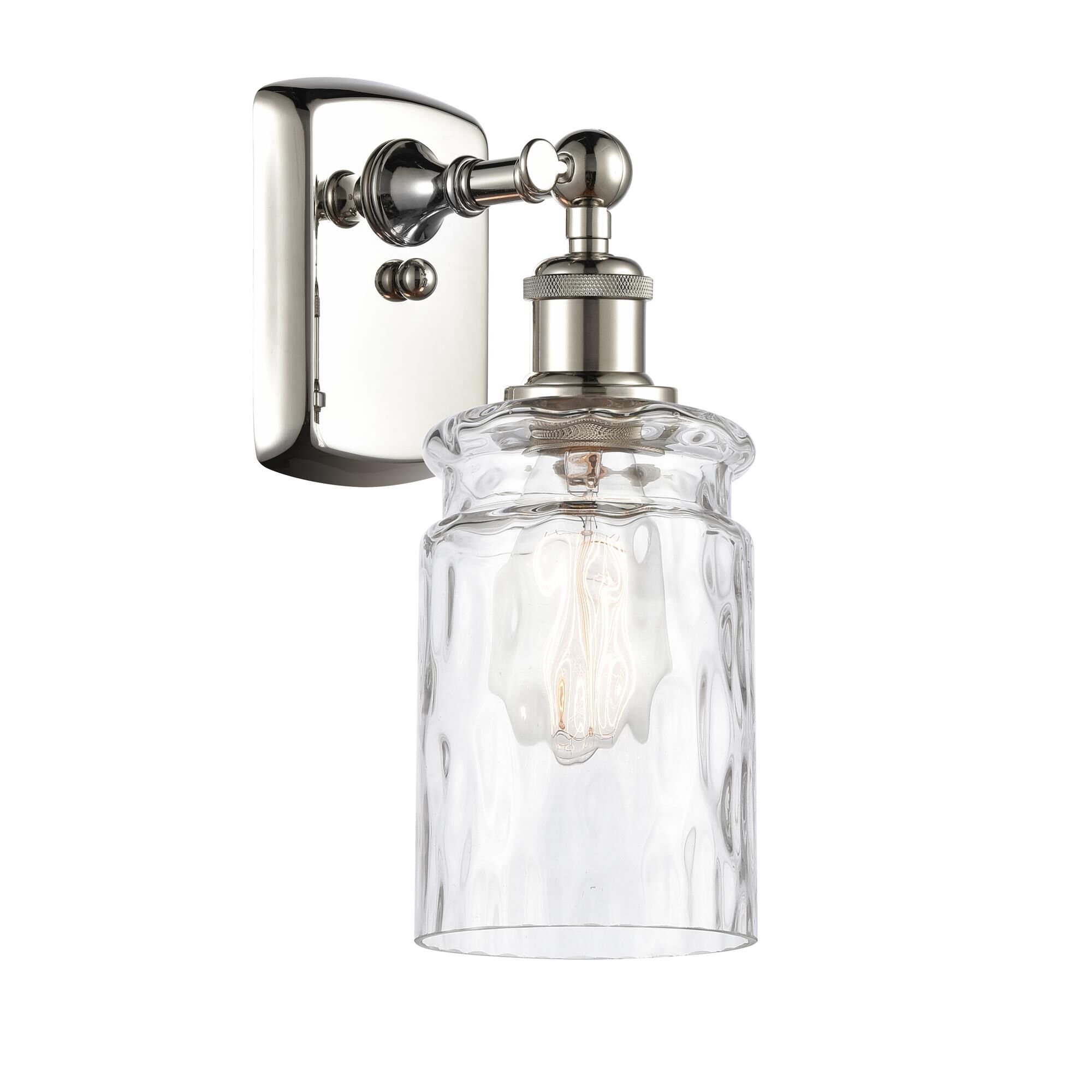 Shown in Polished Nickel finish and Clear WaterCandor glass and Polished Chrome accent
