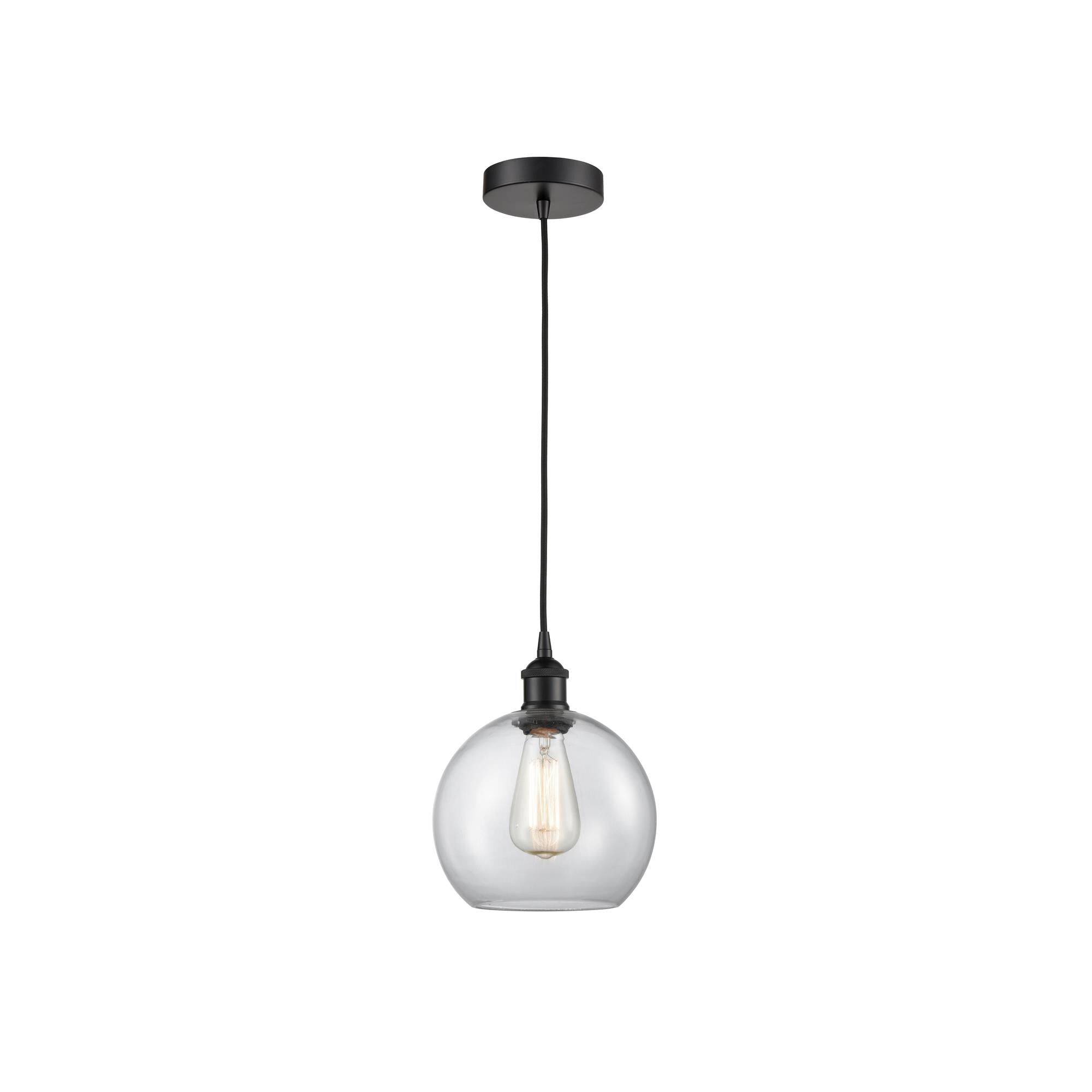 Shown in Matte Black finish and Clear glass