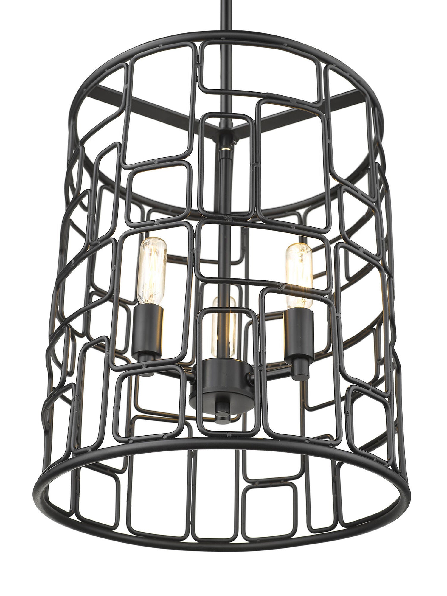 Shown in Matte Black finish and -- glass and -- shade