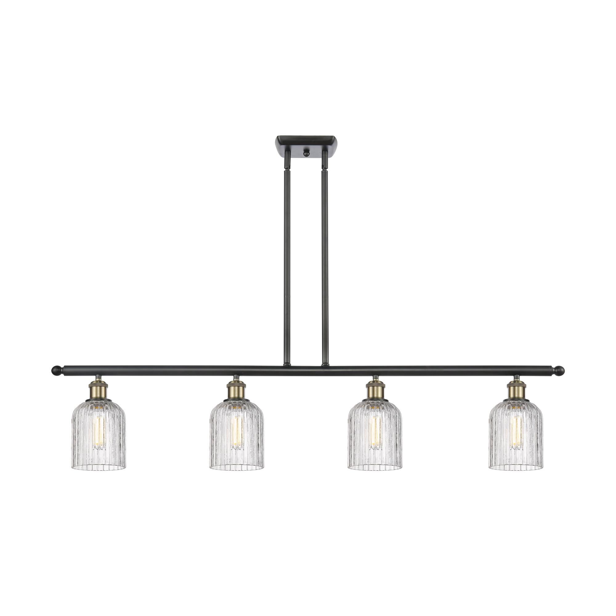 Shown in Black Antique Brass finish and Clear glass