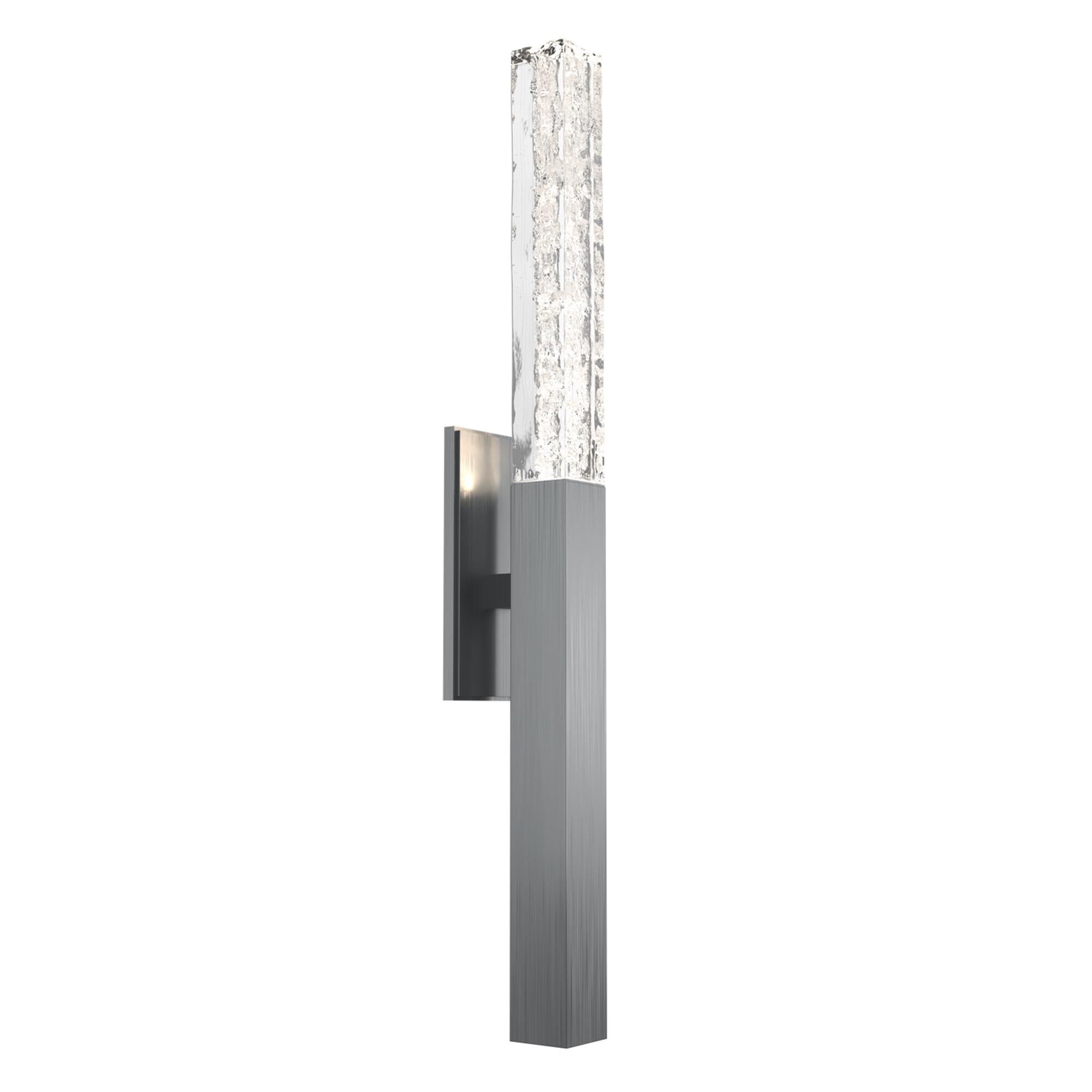 Shown in Classic Silver finish and Clear Cast glass