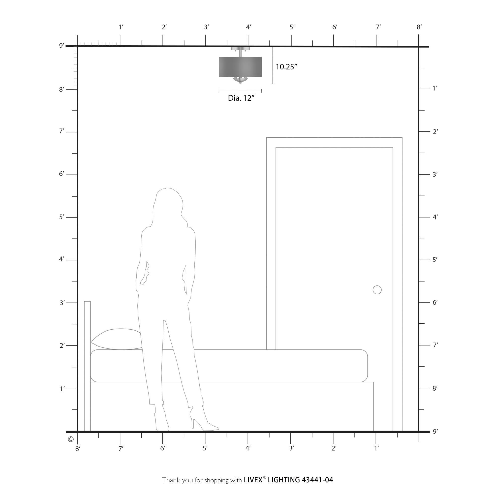 Birchwood 3 Light Semi Flush Mount by Livex Lighting